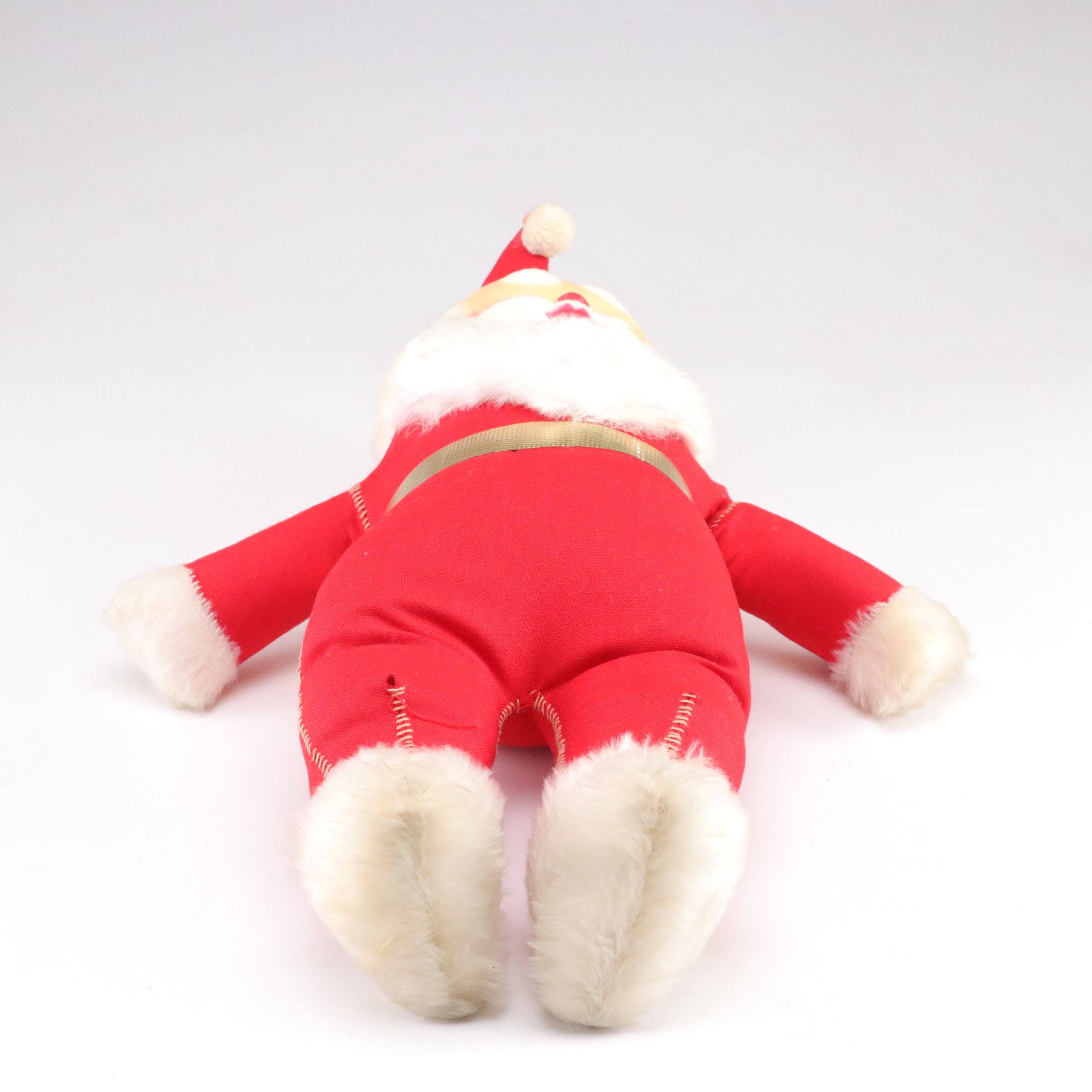 Japanese Knee-Hugger Elf Dolls and Plush Santa Claus with Molded Face