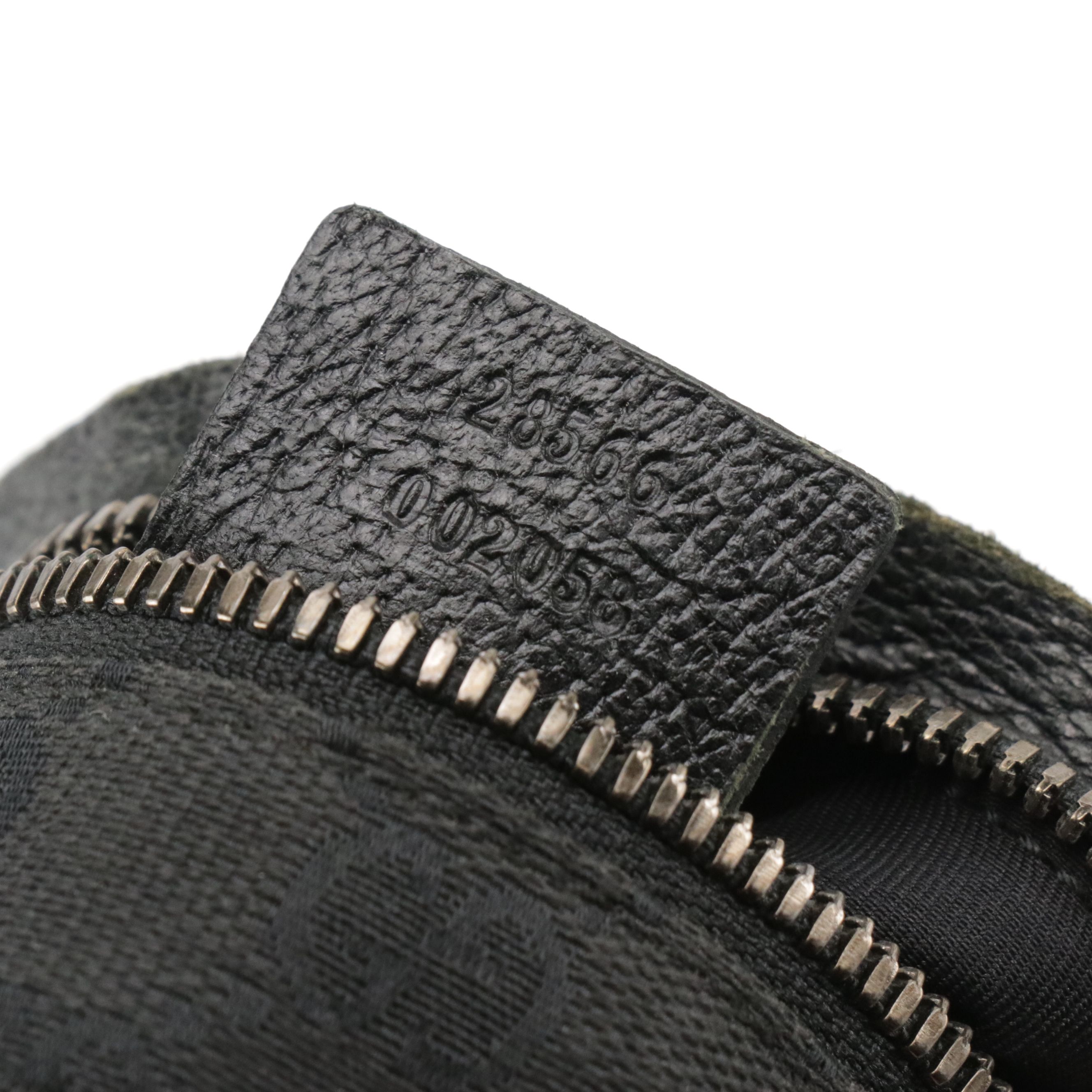 Gucci Waist Belt Bag in Black GG Canvas and Leather