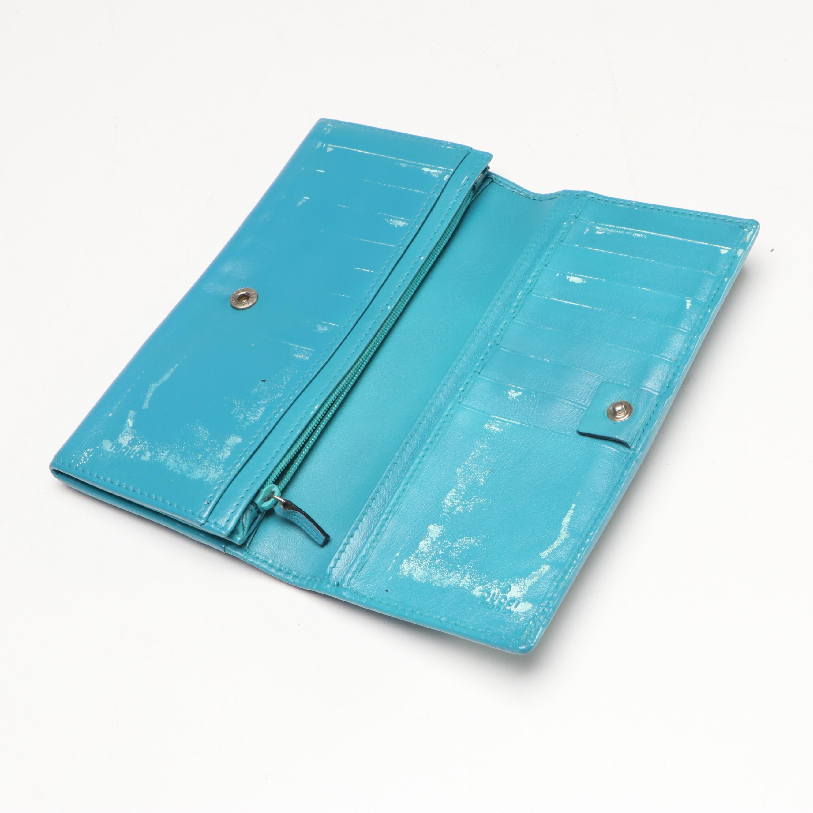 Gucci Full Flap Continental Wallet in Leather with Microguccissima Detail