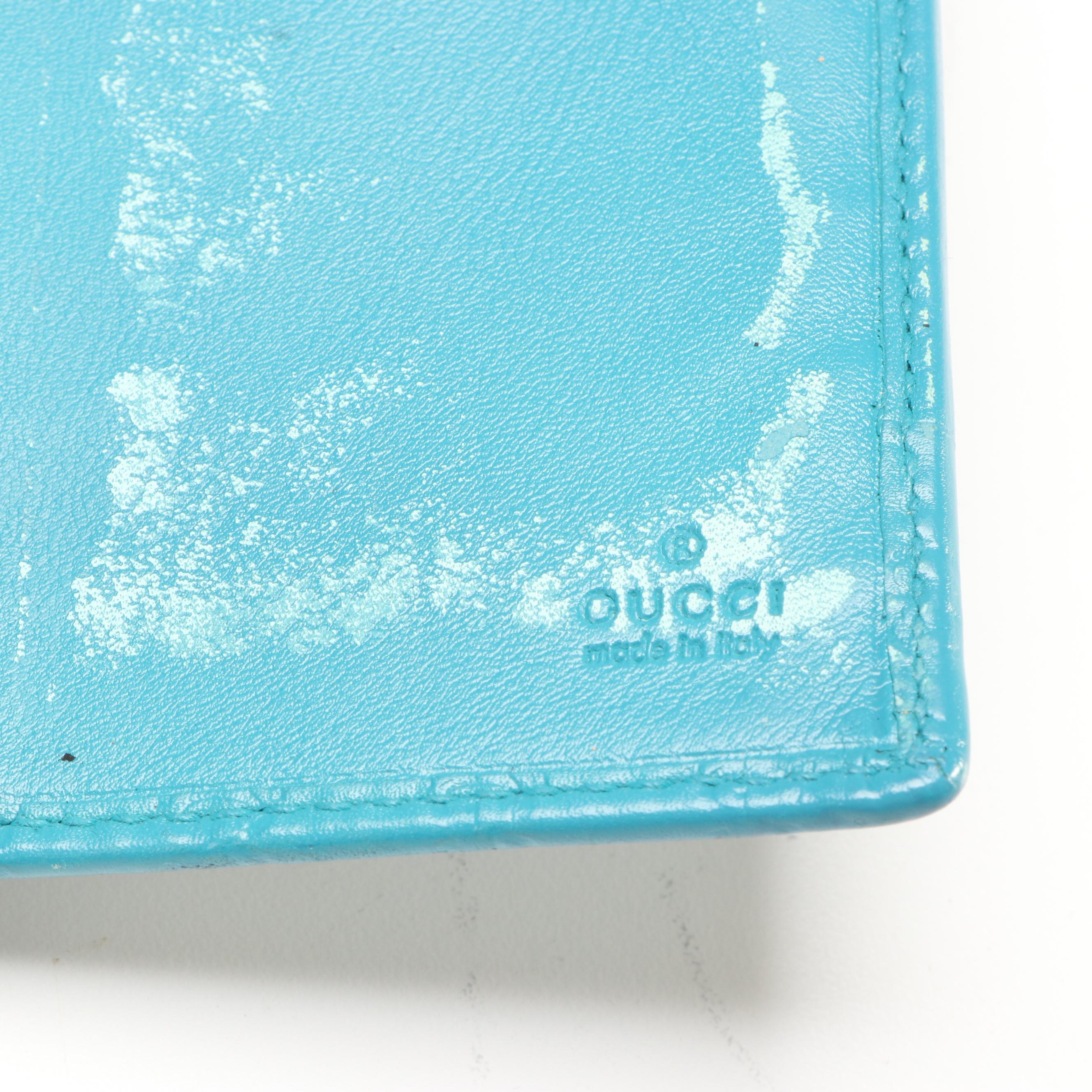 Gucci Full Flap Continental Wallet in Leather with Microguccissima Detail