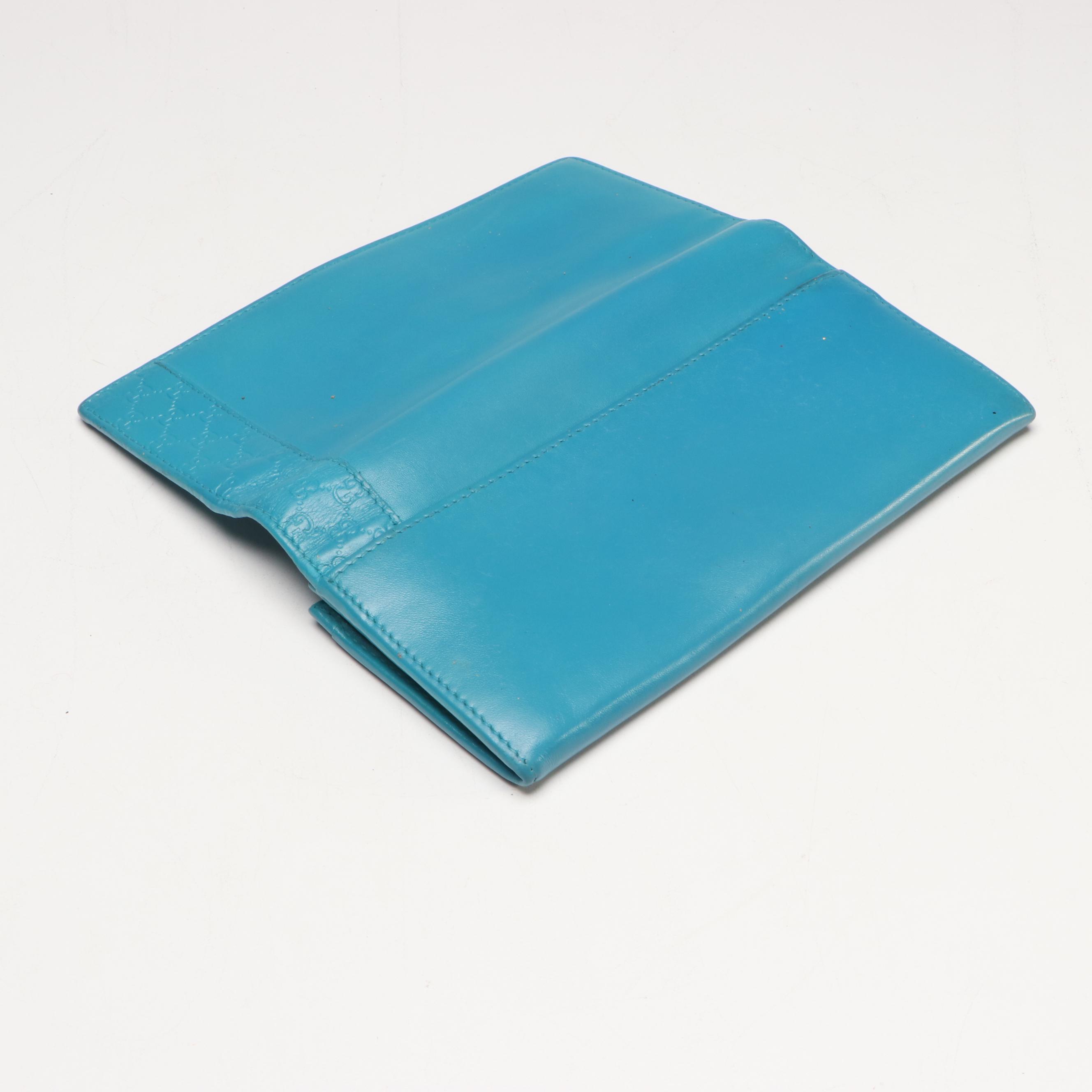 Gucci Full Flap Continental Wallet in Leather with Microguccissima Detail