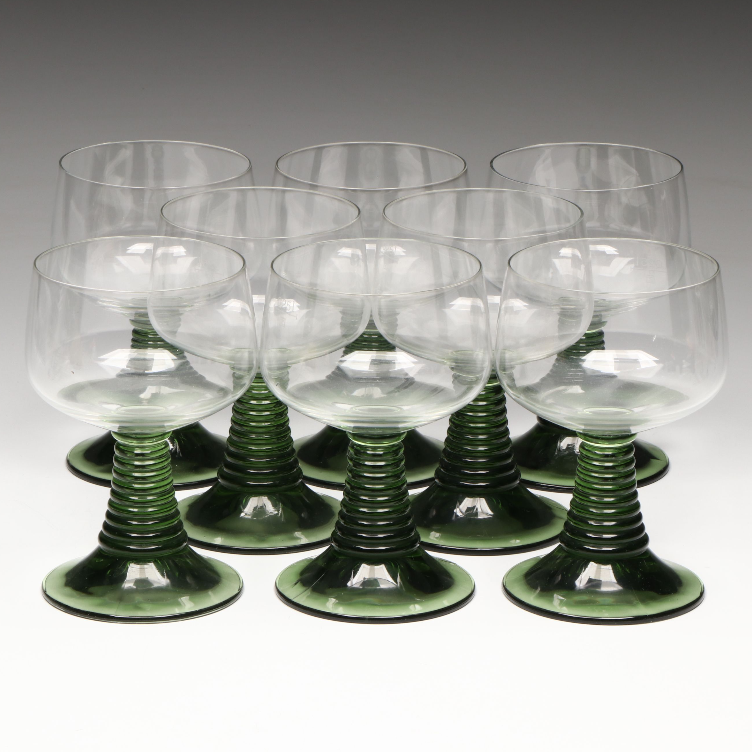 Schott-Zwiesel "Ruwer" Green Stem Glass Claret Wine Glasses