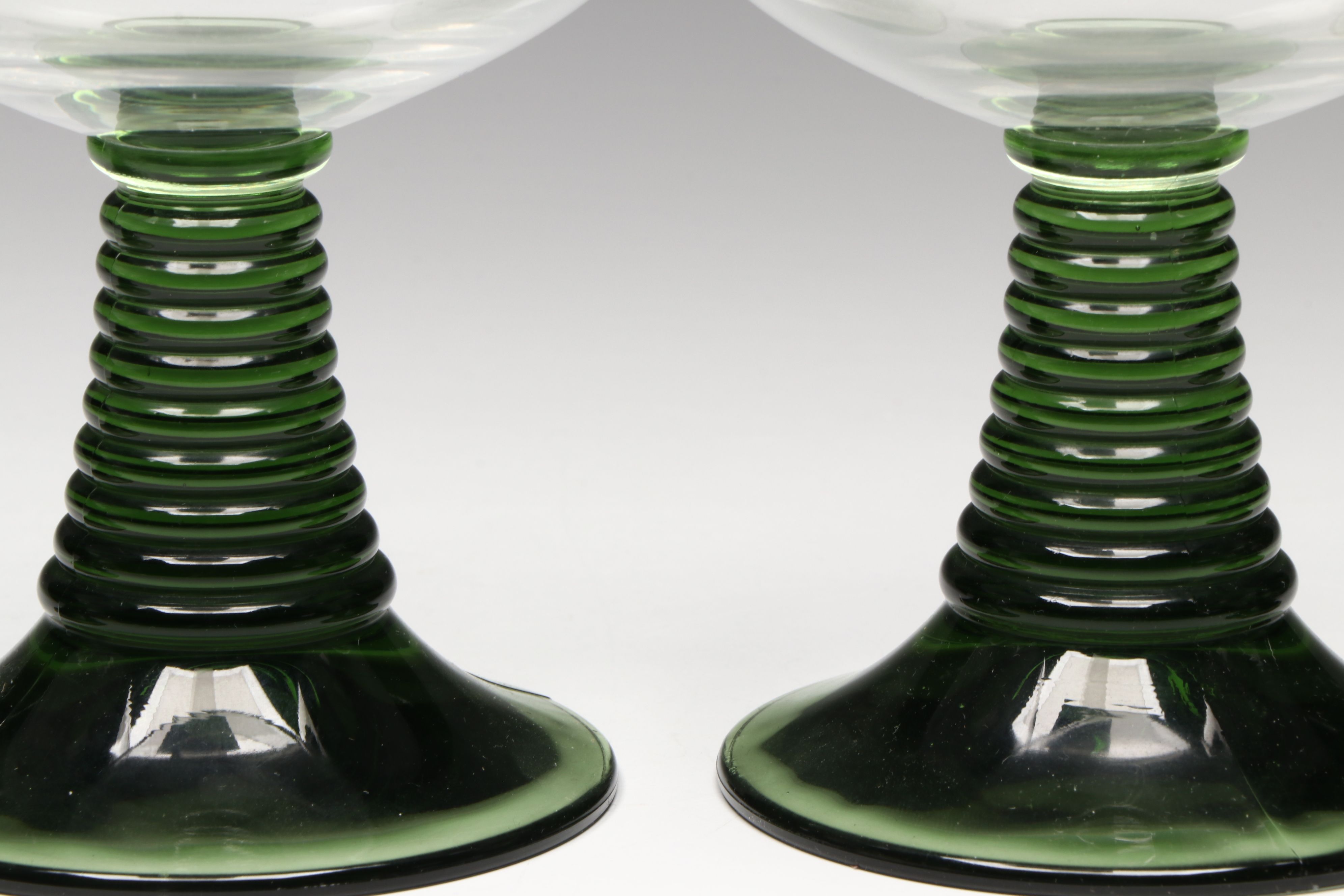 Schott-Zwiesel "Ruwer" Green Stem Glass Claret Wine Glasses