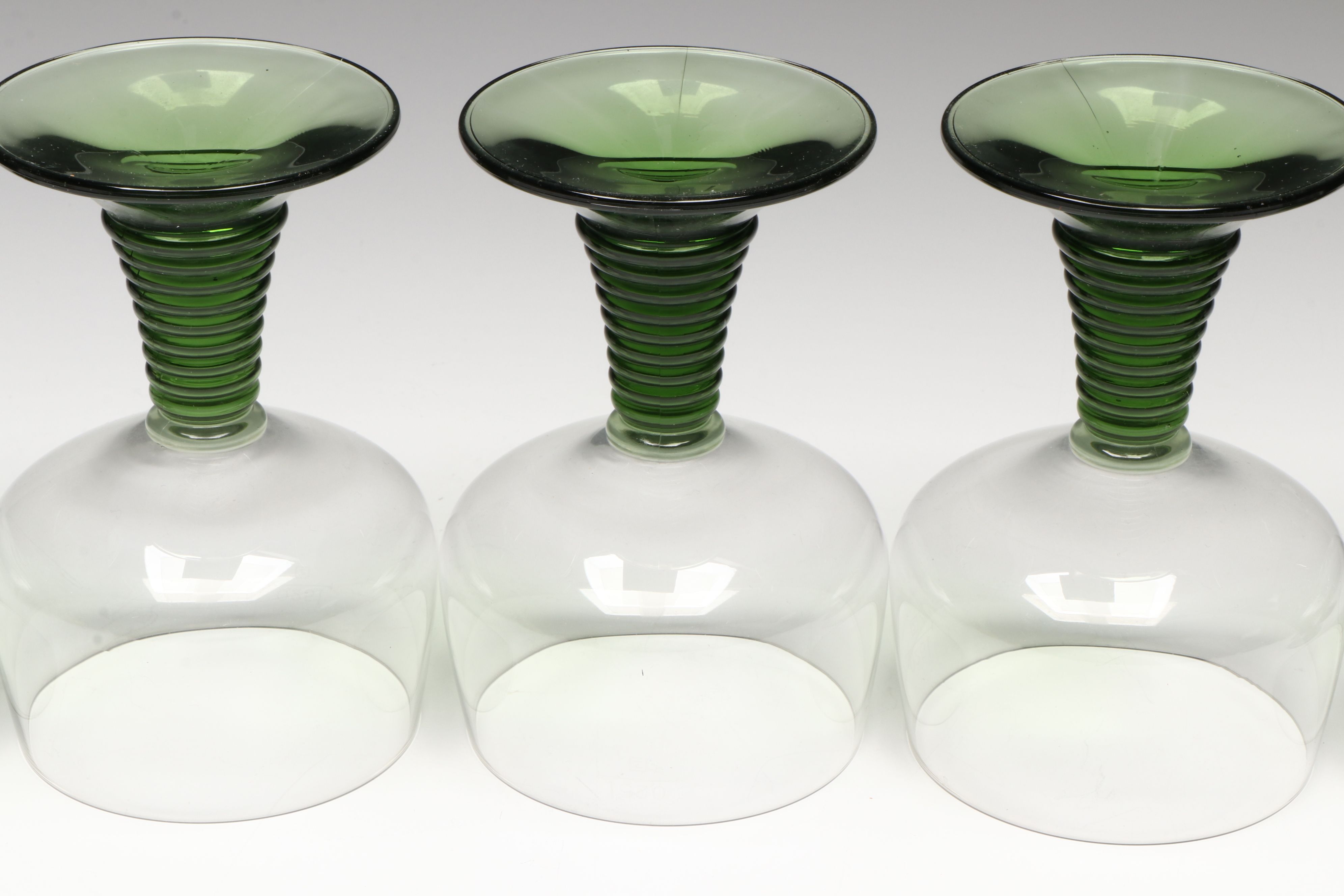 Schott-Zwiesel "Ruwer" Green Stem Glass Claret Wine Glasses