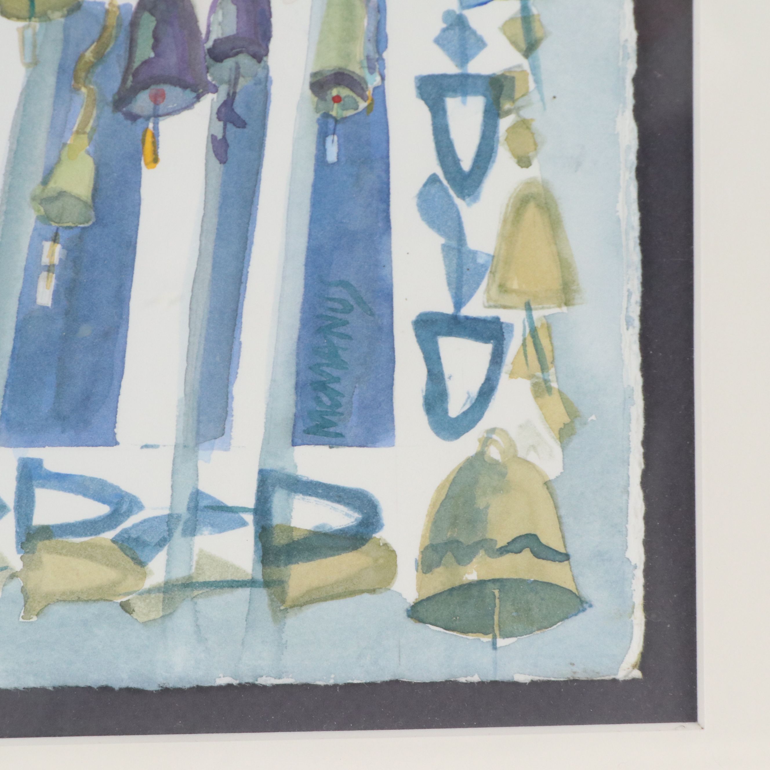 Watercolor Painting of The Children's Bell Tower, Late 20th Century