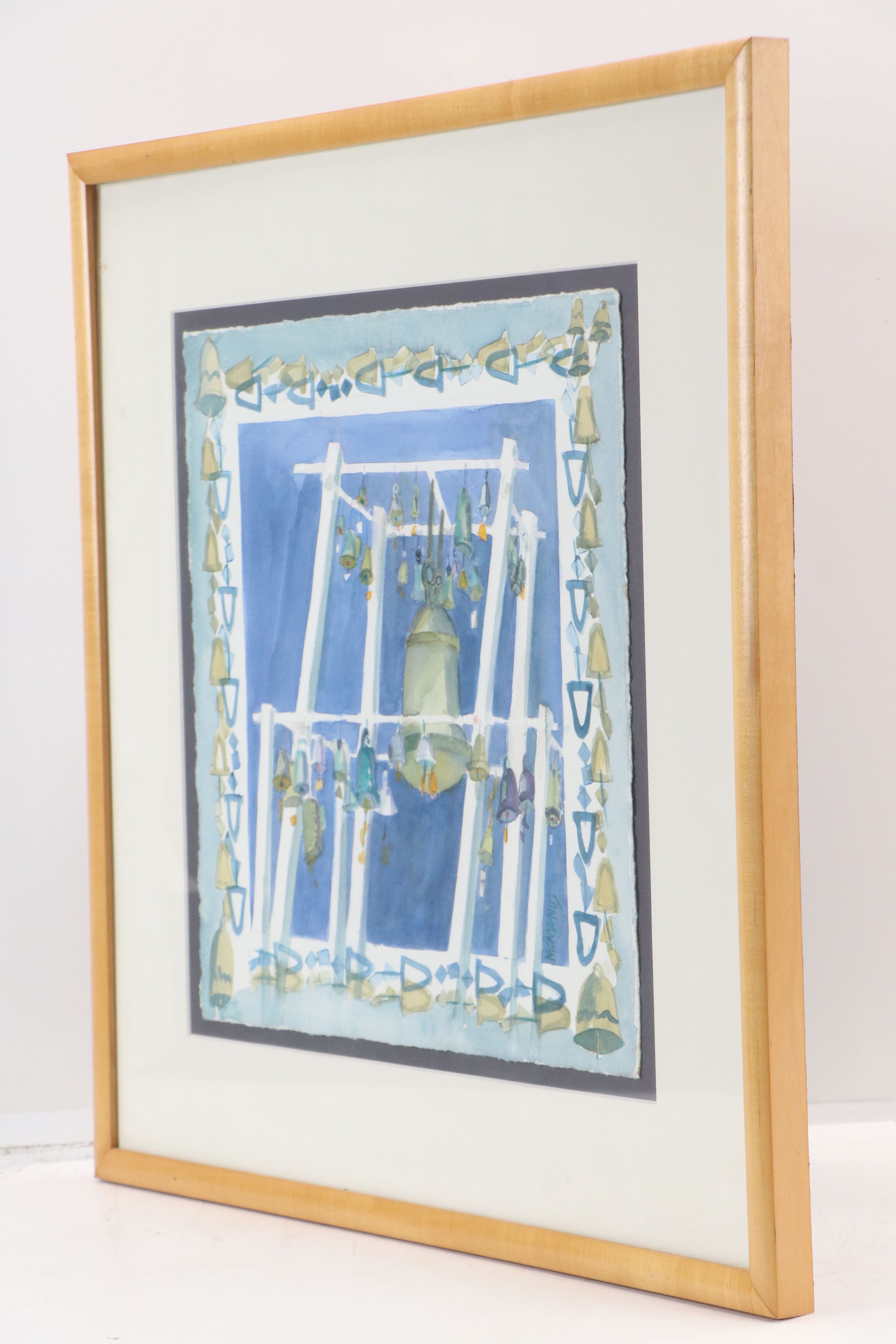 Watercolor Painting of The Children's Bell Tower, Late 20th Century