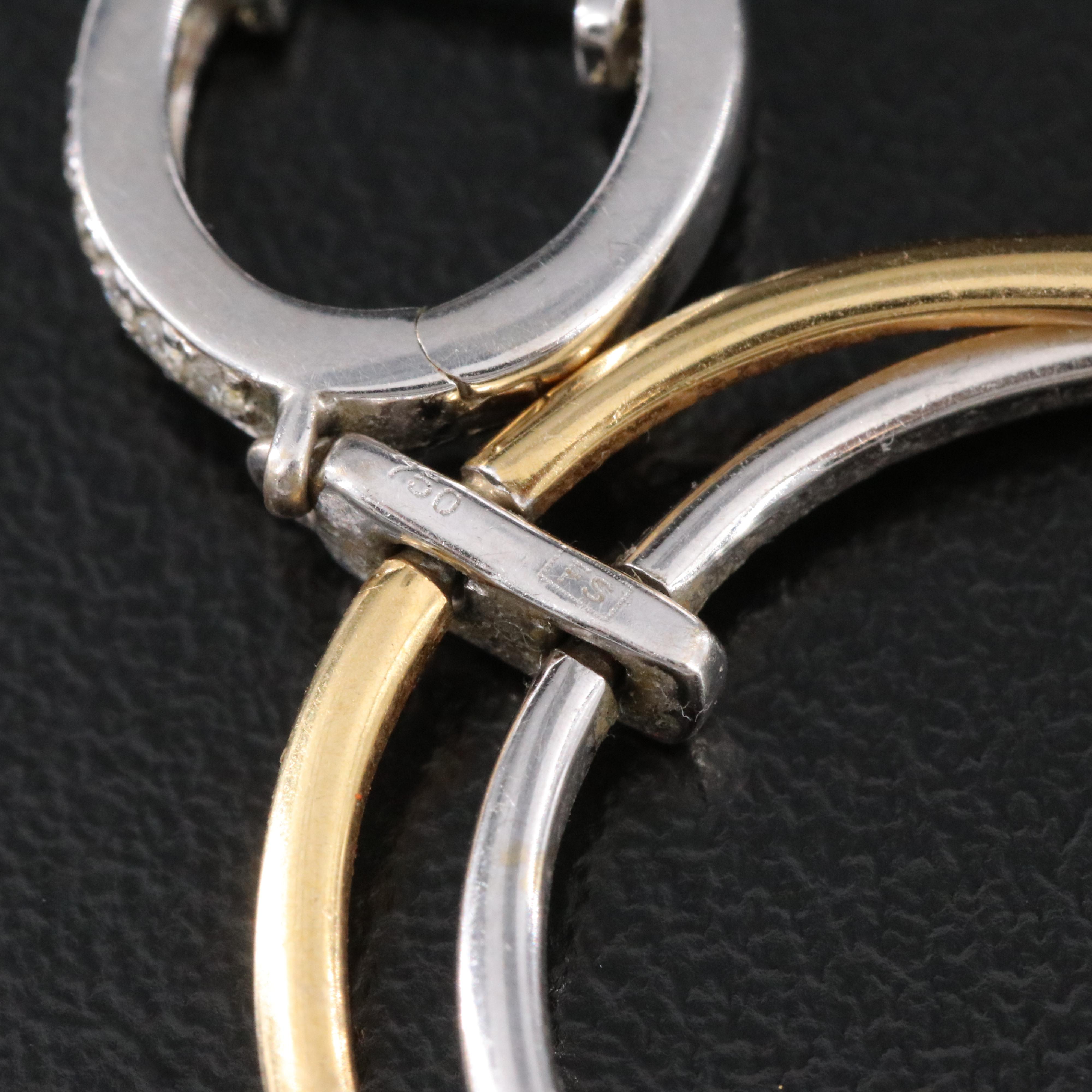 18K 1.68 CTW Diamond Oval Earrings