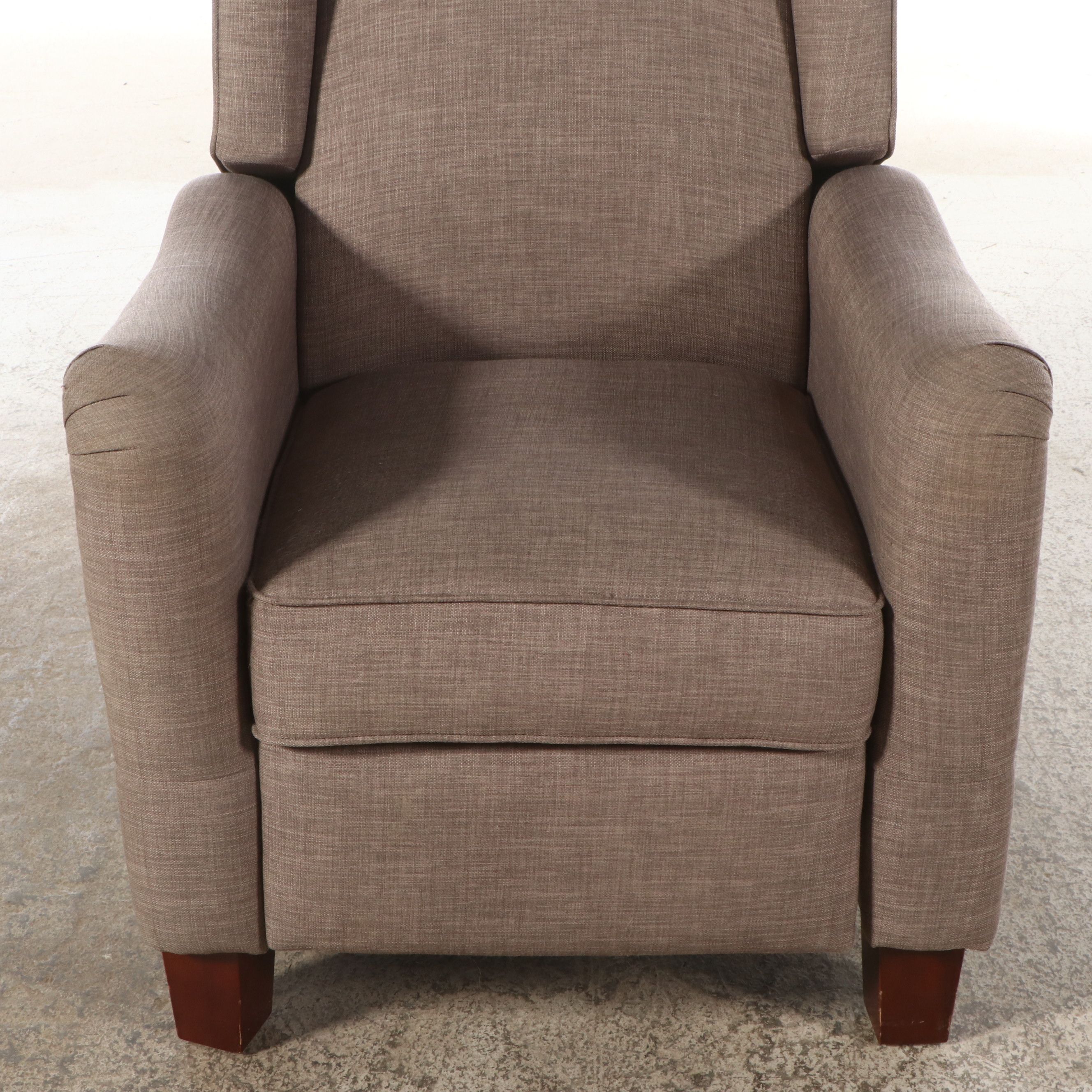 Contemporary Upholstered Wingback Recliner