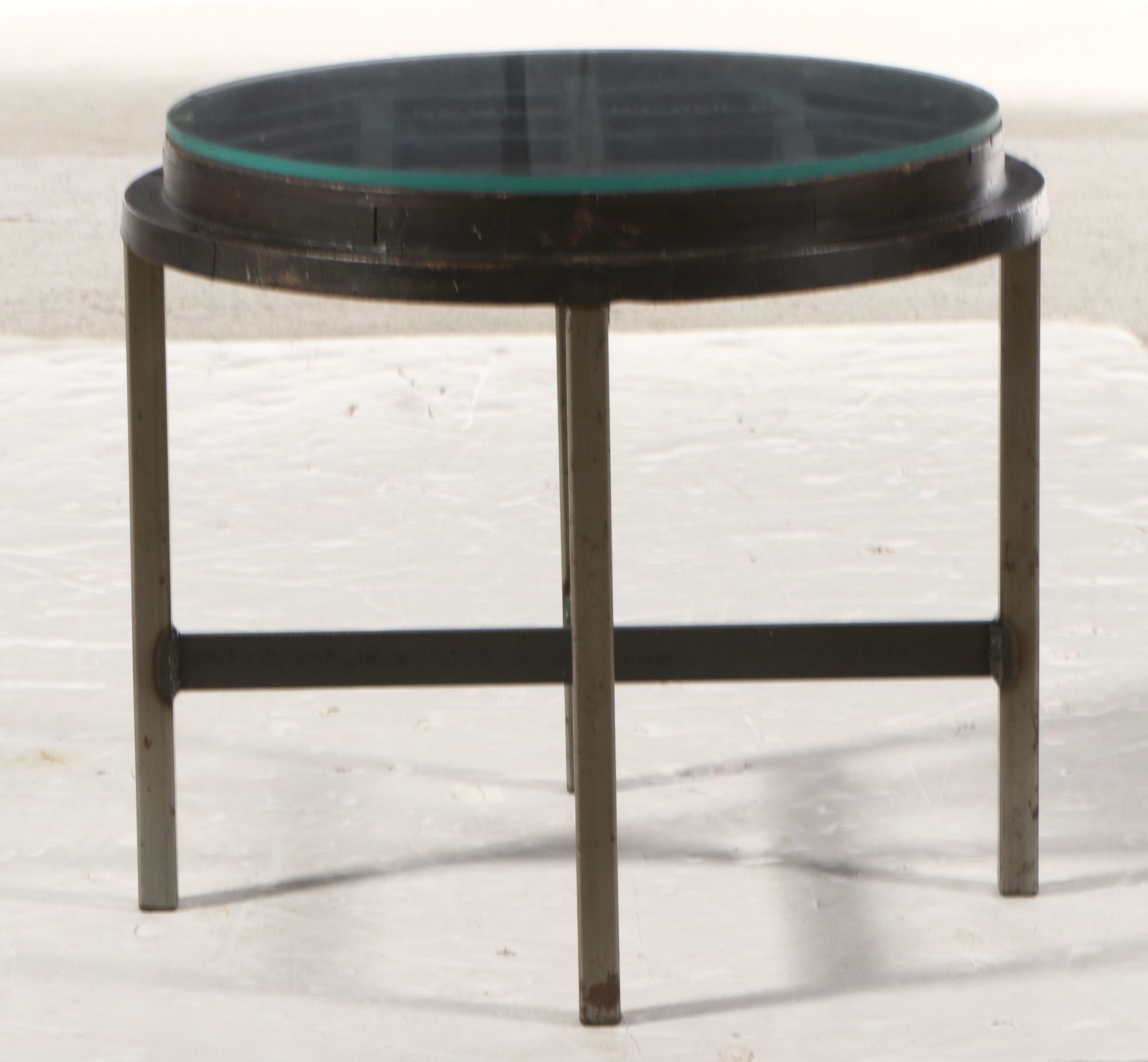 Metal Drain Cover Converted to Side Table