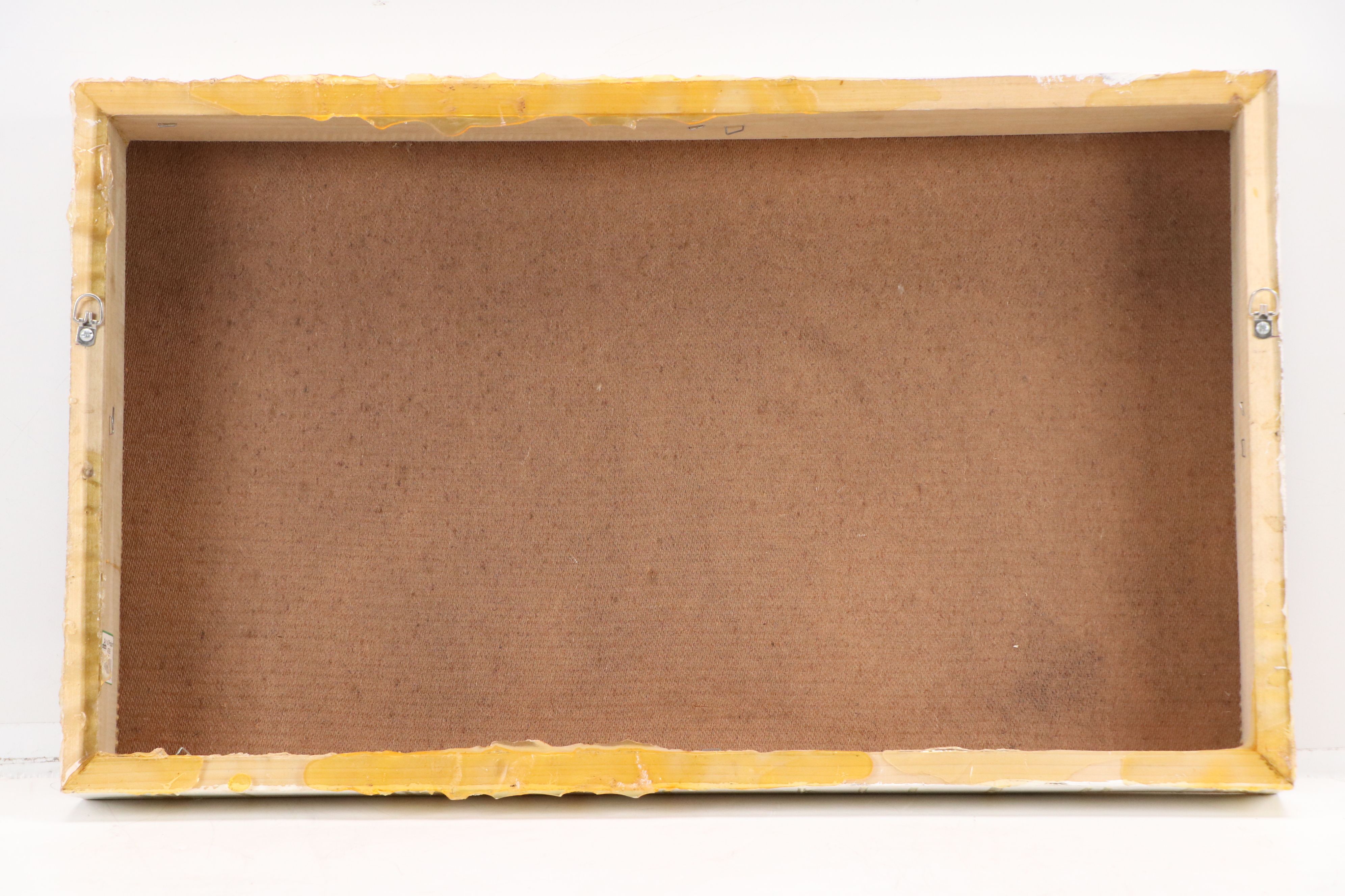 Chris Hoeting Abstract Mixed Media Wall Art with Resin, 21st Century