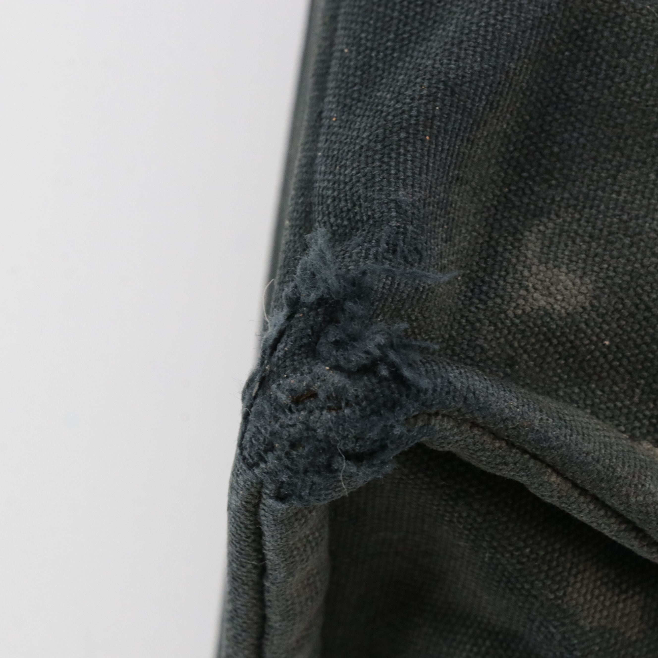 Hermès Fourre-Tout MM in Black and Grey Cotton Canvas