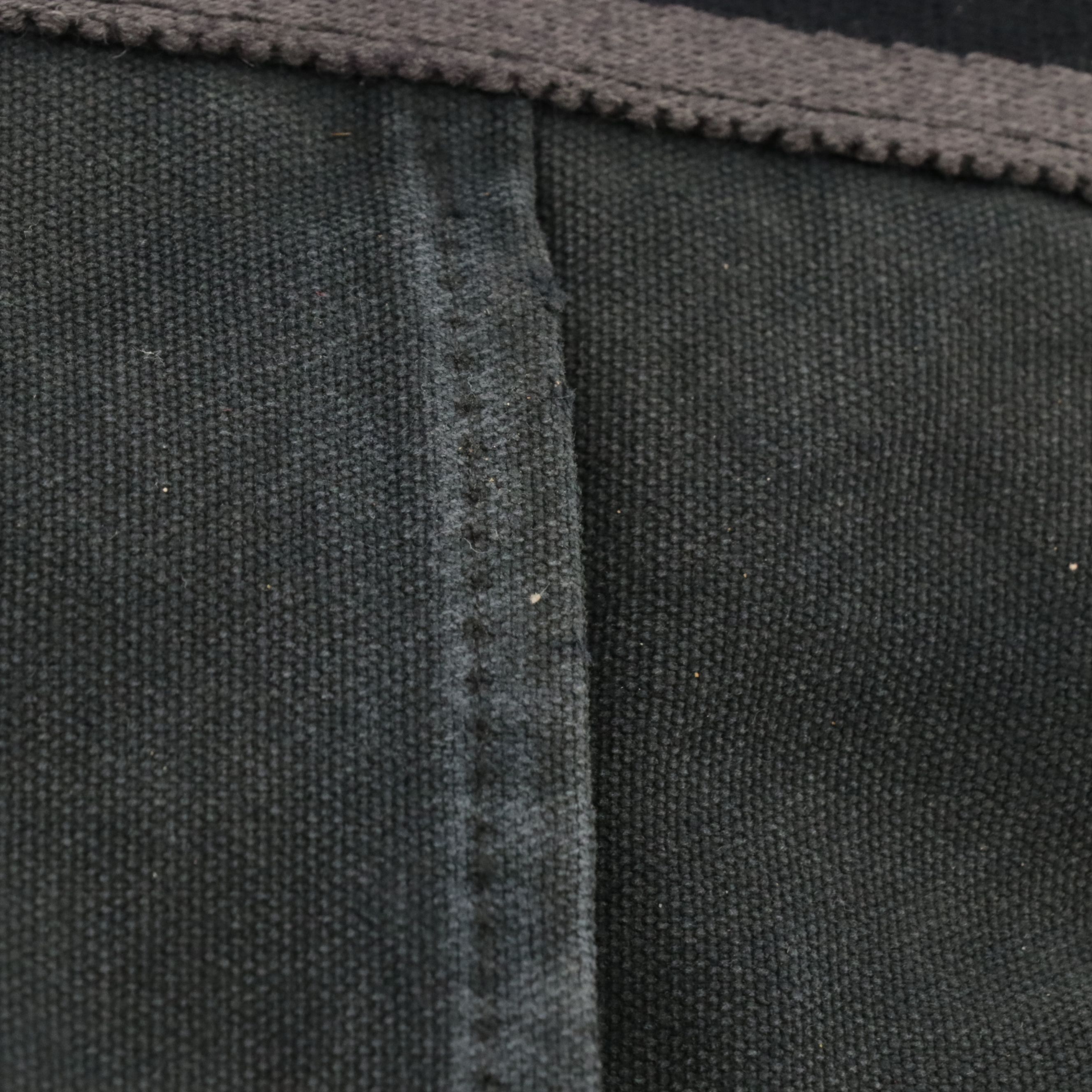 Hermès Fourre-Tout MM in Black and Grey Cotton Canvas