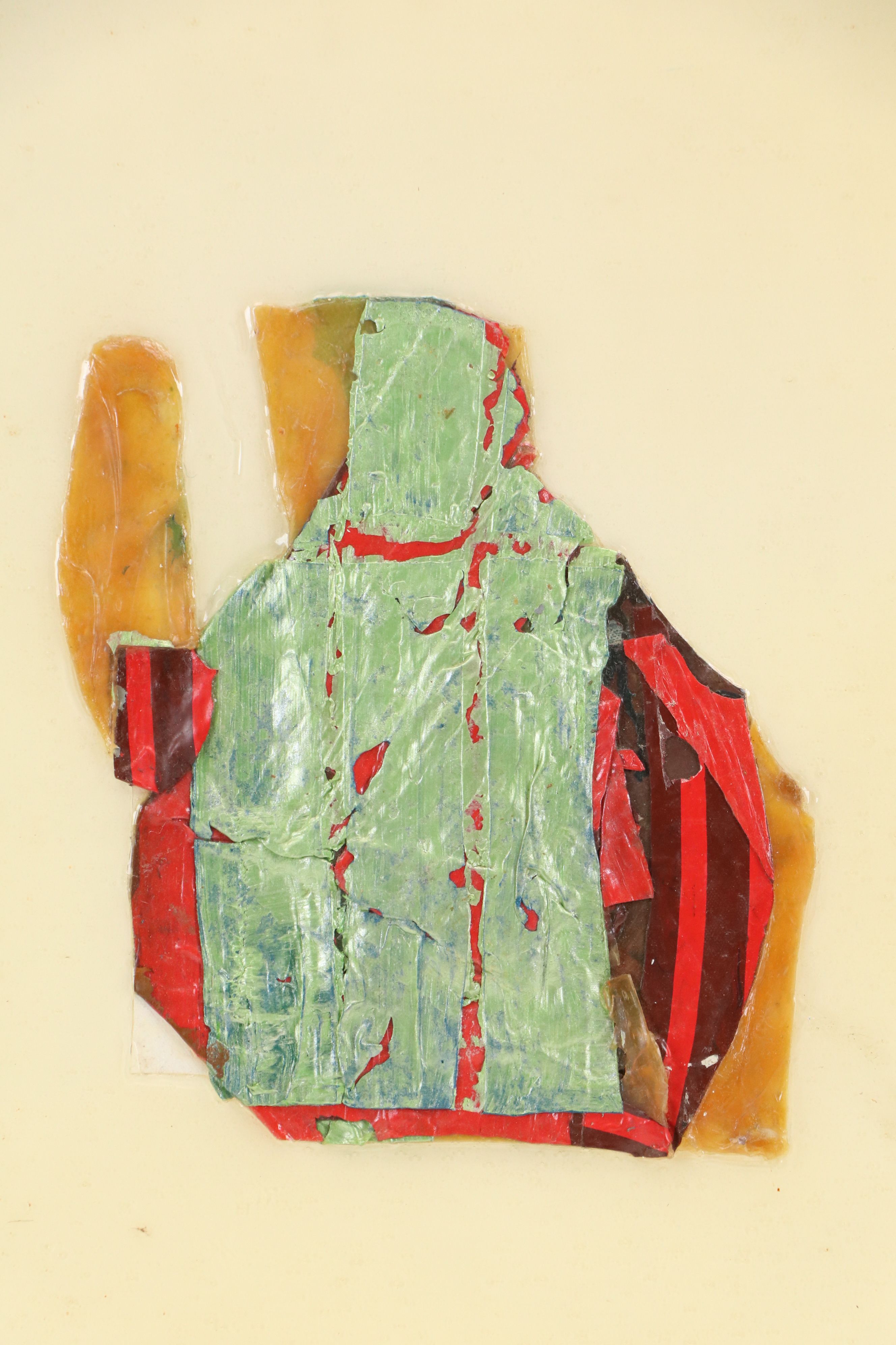 Chris Hoeting Abstract Mixed Media Wall Art with Resin, 2008