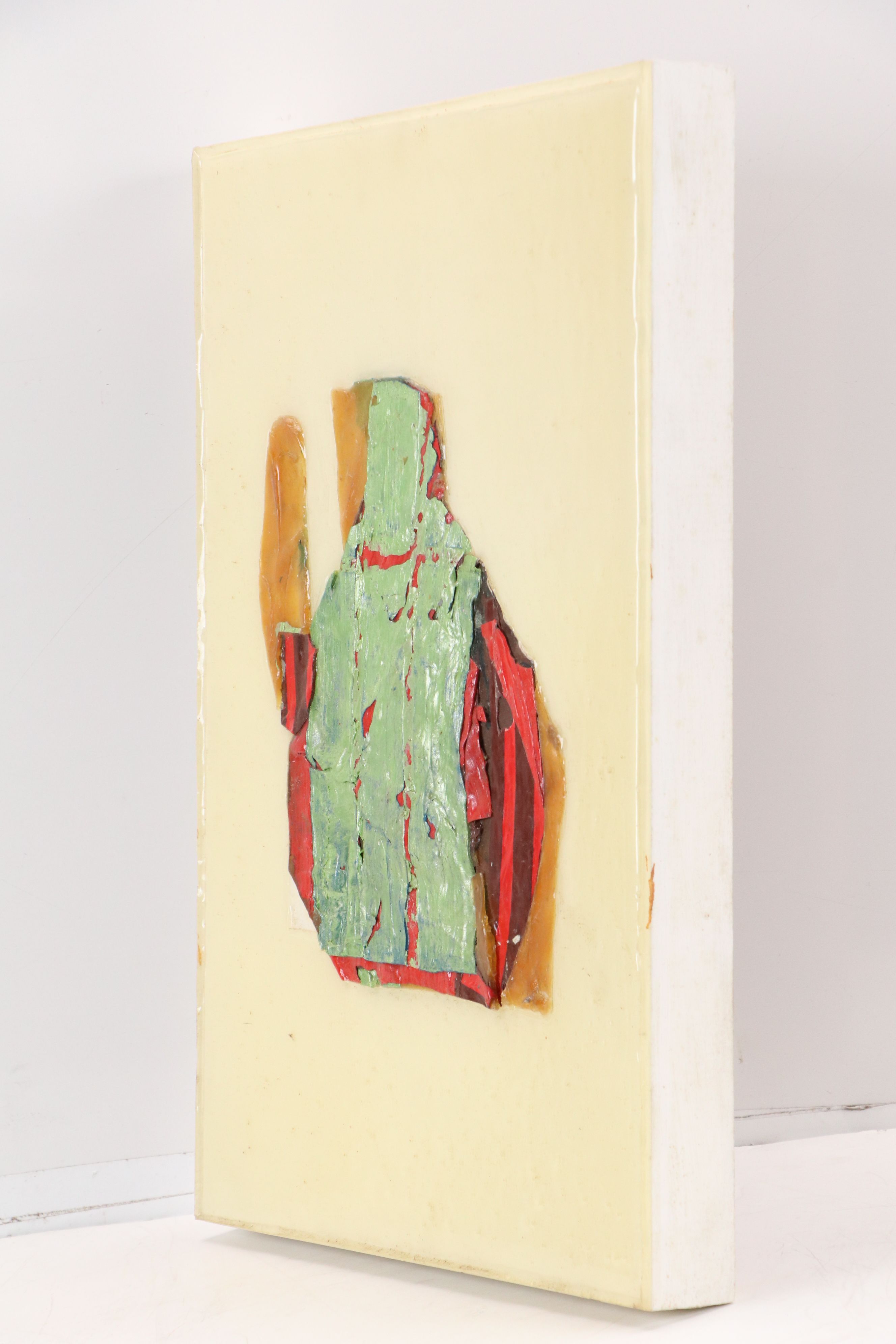 Chris Hoeting Abstract Mixed Media Wall Art with Resin, 2008