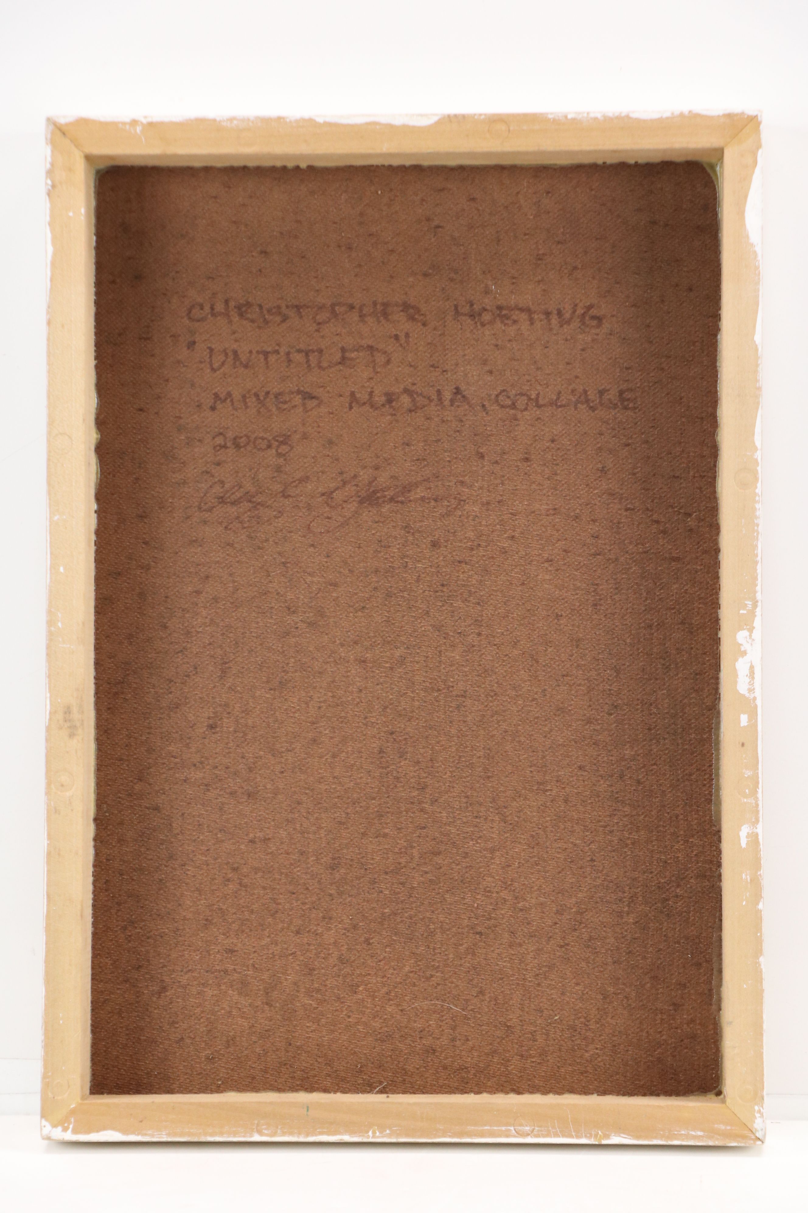 Chris Hoeting Abstract Mixed Media Wall Art with Resin, 2008