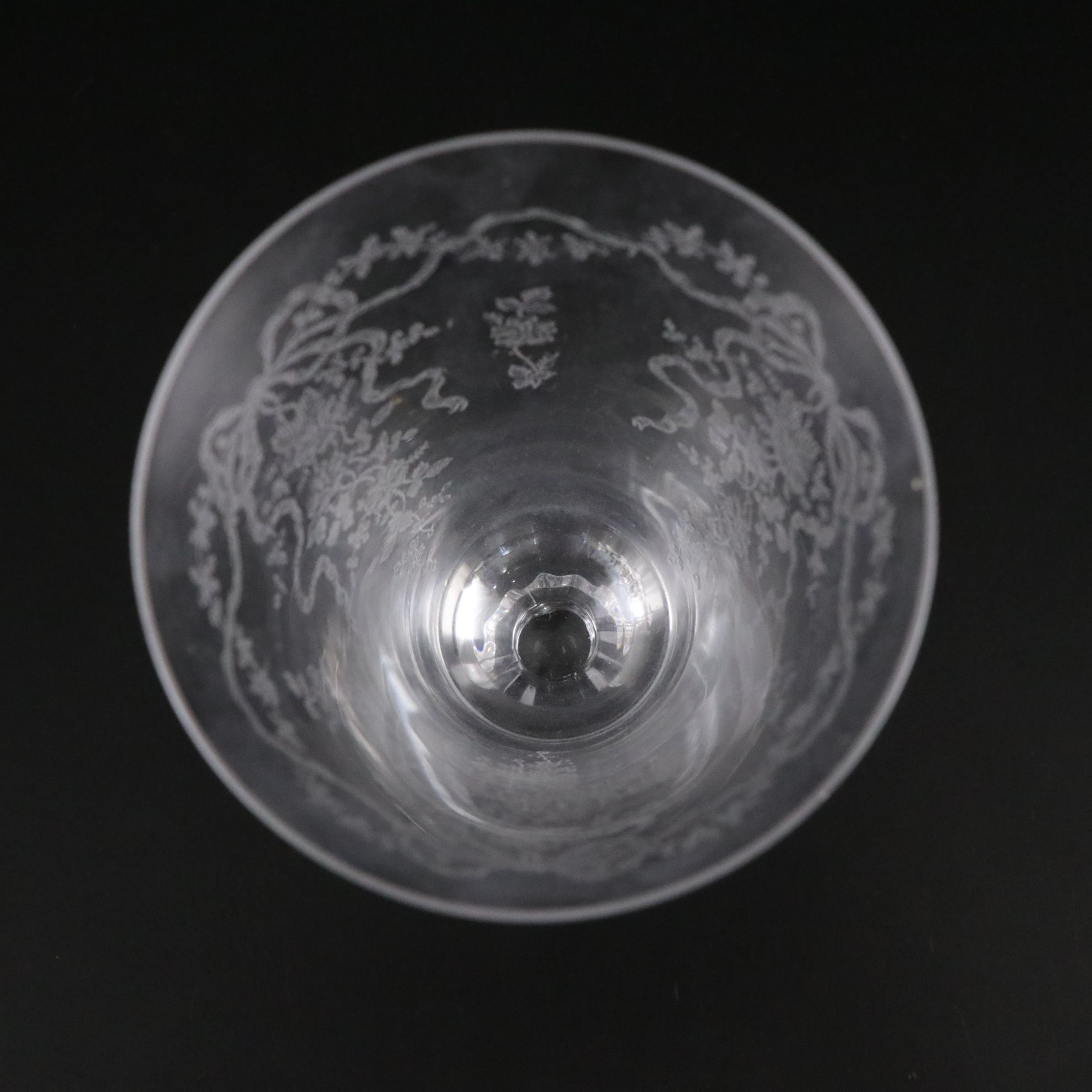 Fostoria "Romance" Juice & Cocktail Glasses with Salad Plates