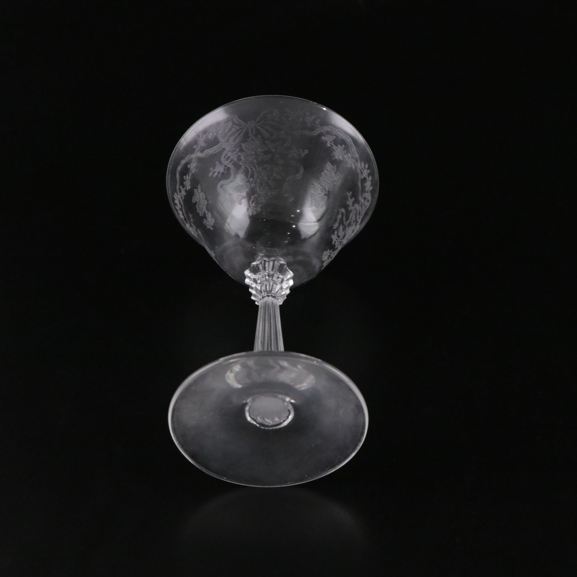 Fostoria "Romance" Juice & Cocktail Glasses with Salad Plates