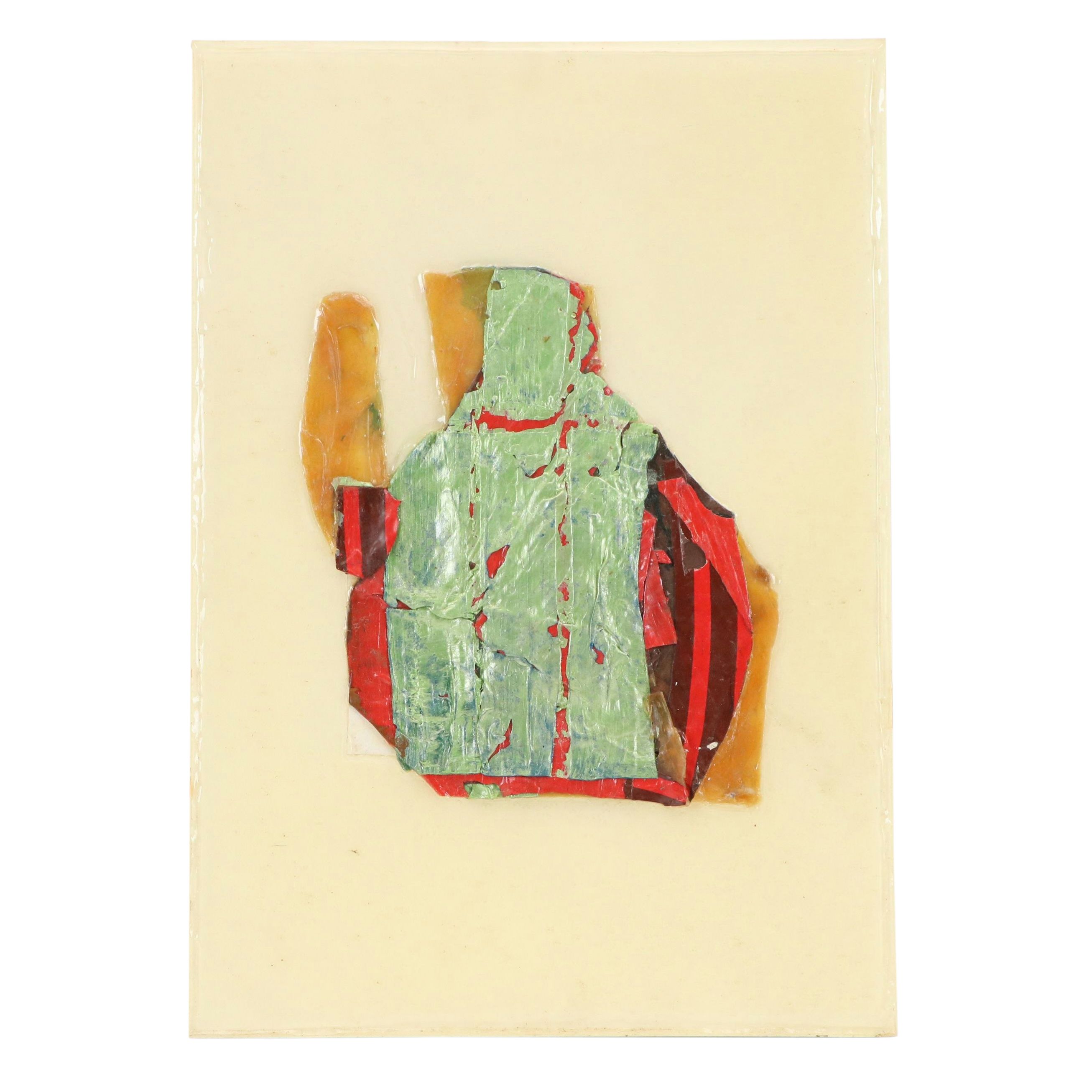 Chris Hoeting Abstract Mixed Media Wall Art with Resin, 2008