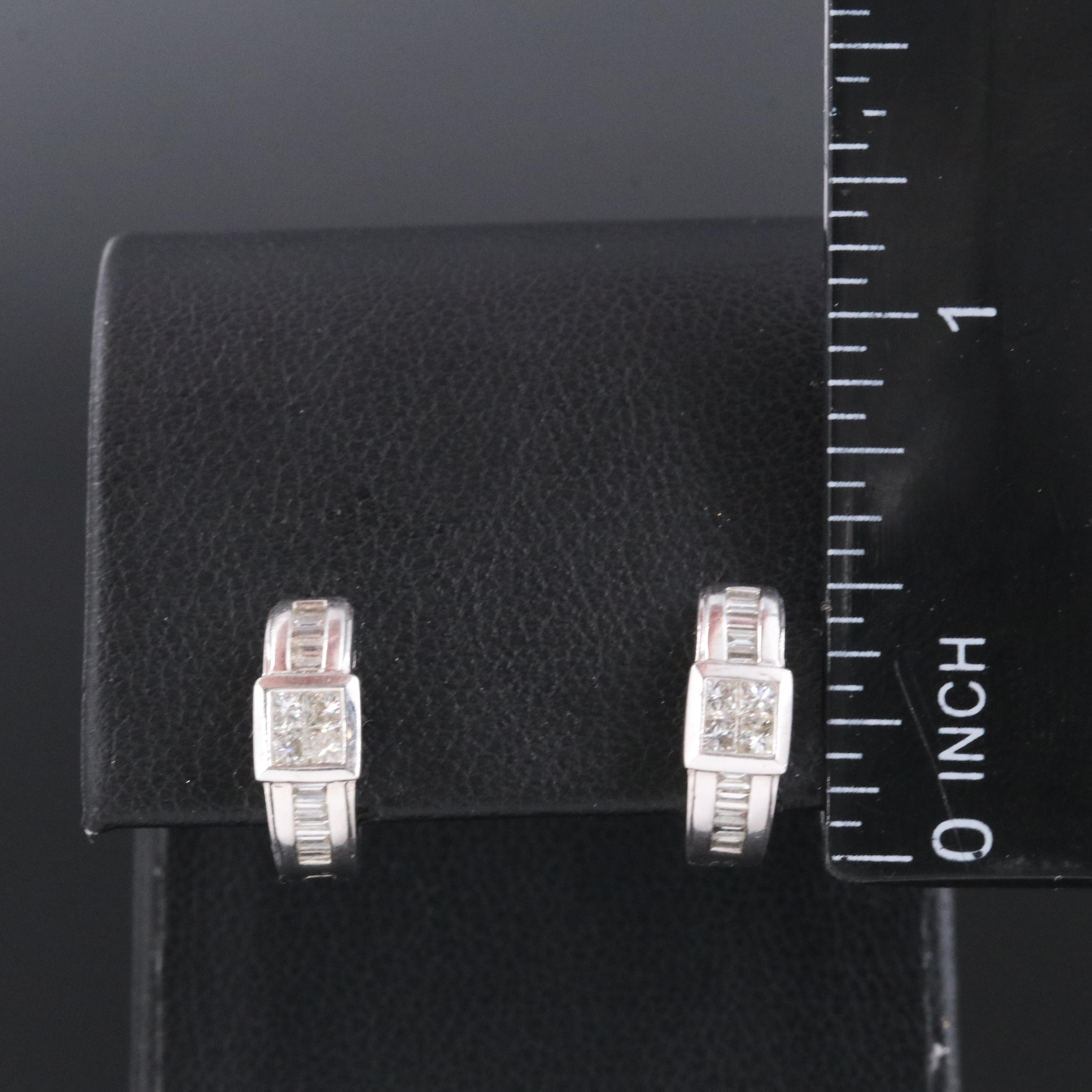 14K 0.50 CTW Diamond Huggie Hoop Earrings