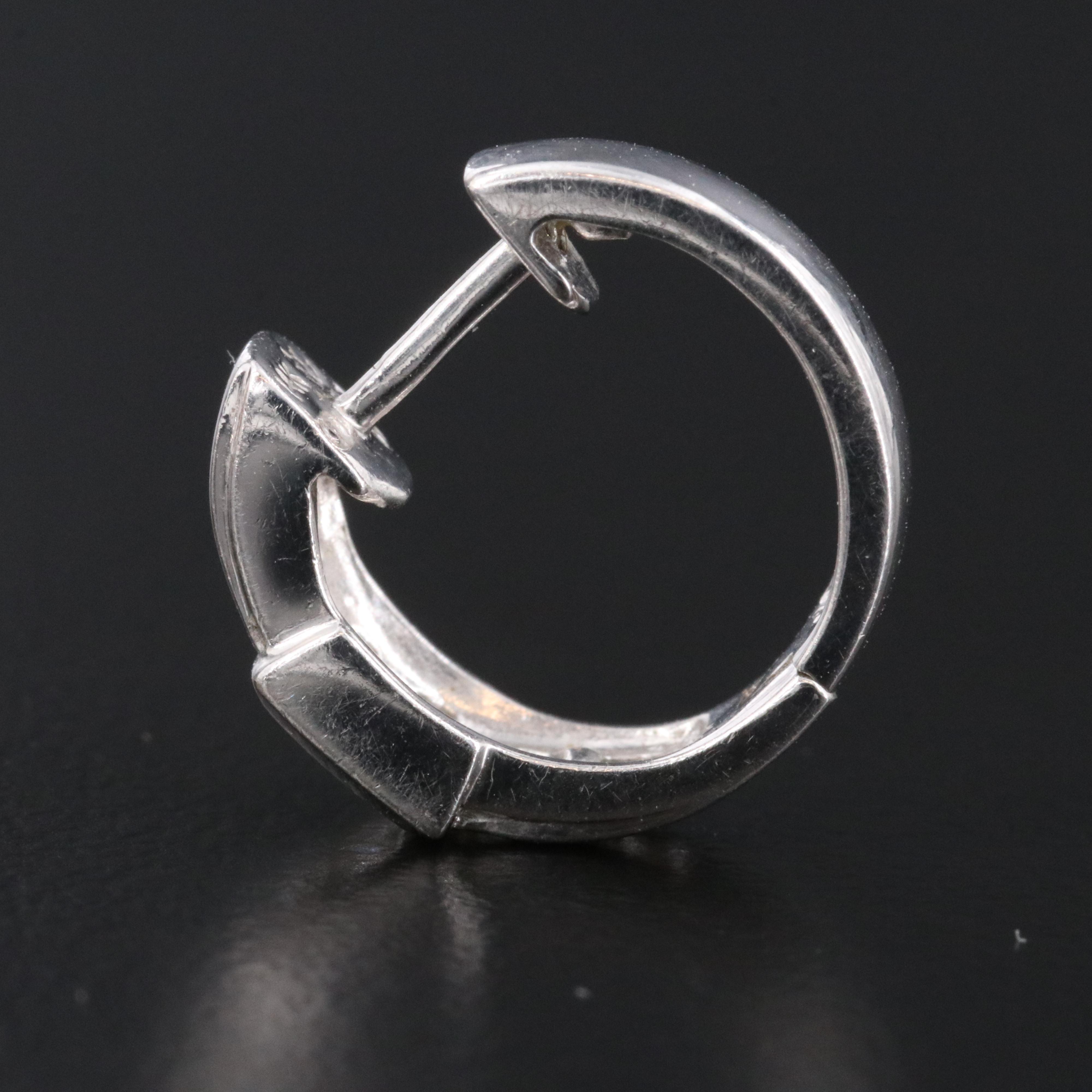 14K 0.50 CTW Diamond Huggie Hoop Earrings