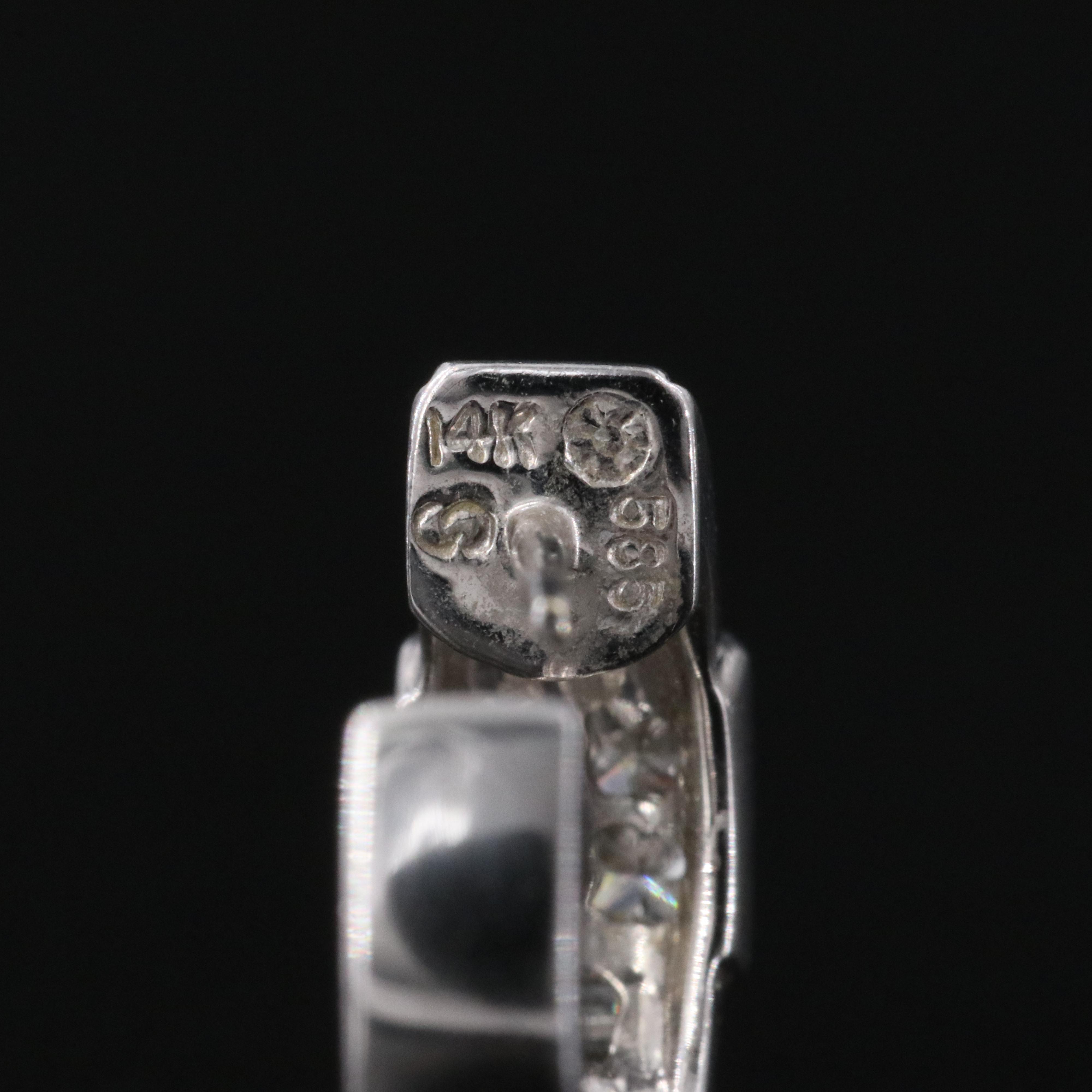 14K 0.50 CTW Diamond Huggie Hoop Earrings