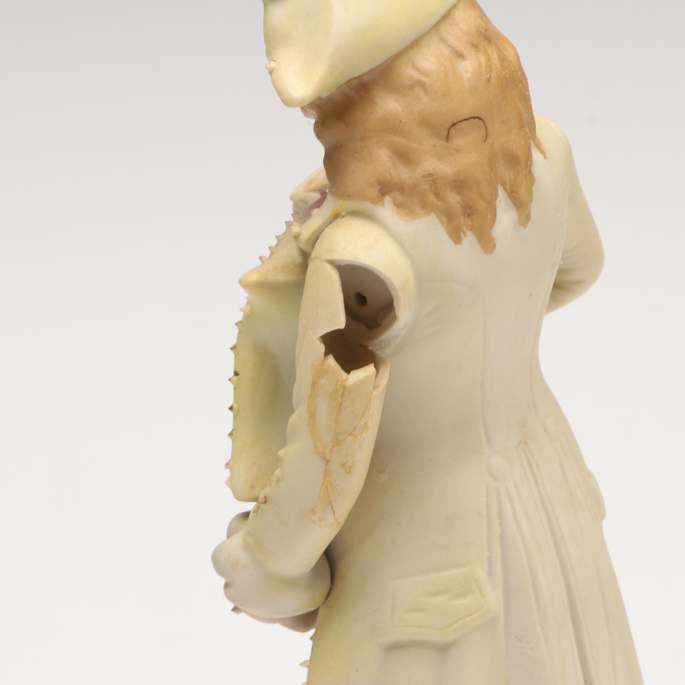 Victorian Style Hand-Painted Bisque Porcelain Figurines