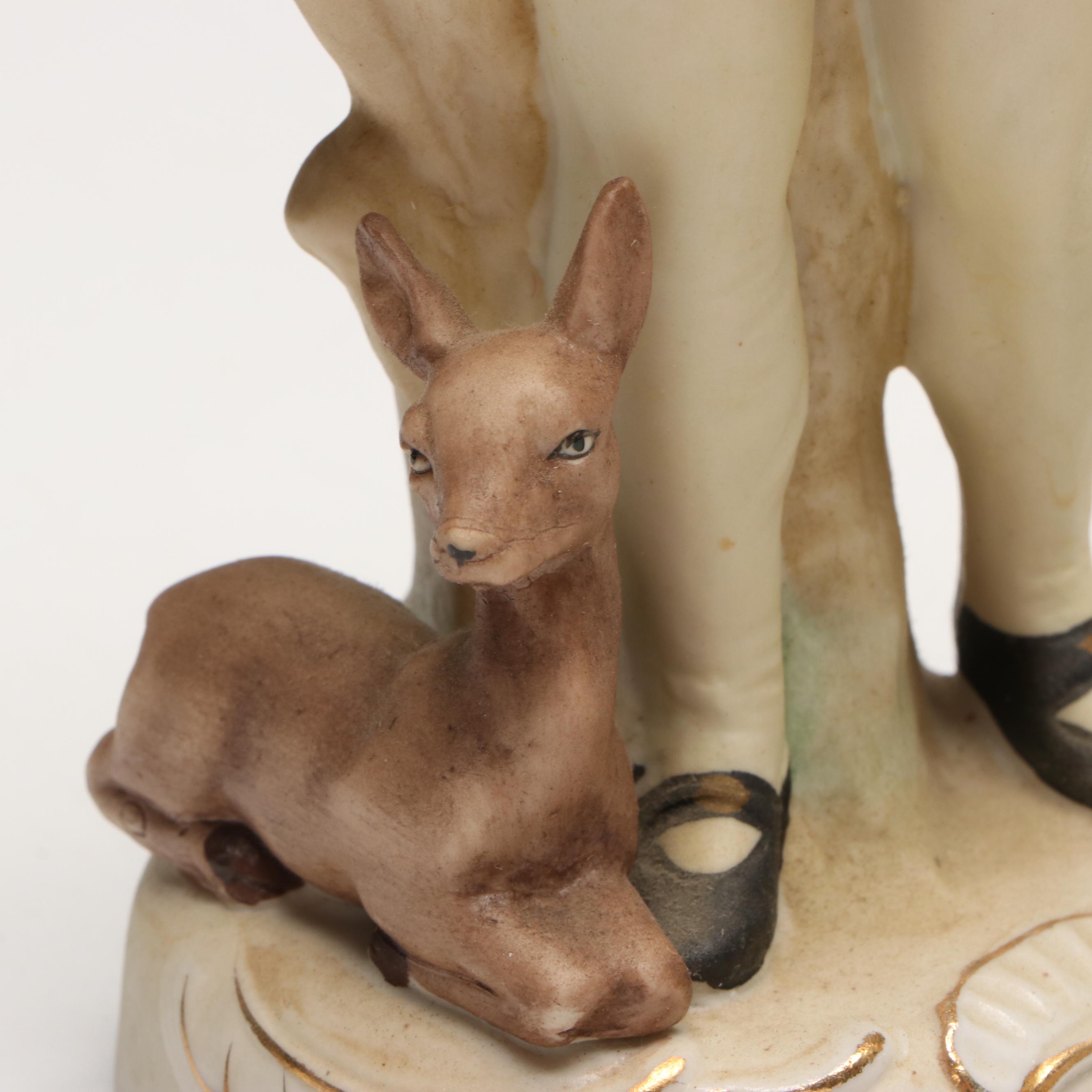 Victorian Style Hand-Painted Bisque Porcelain Figurines