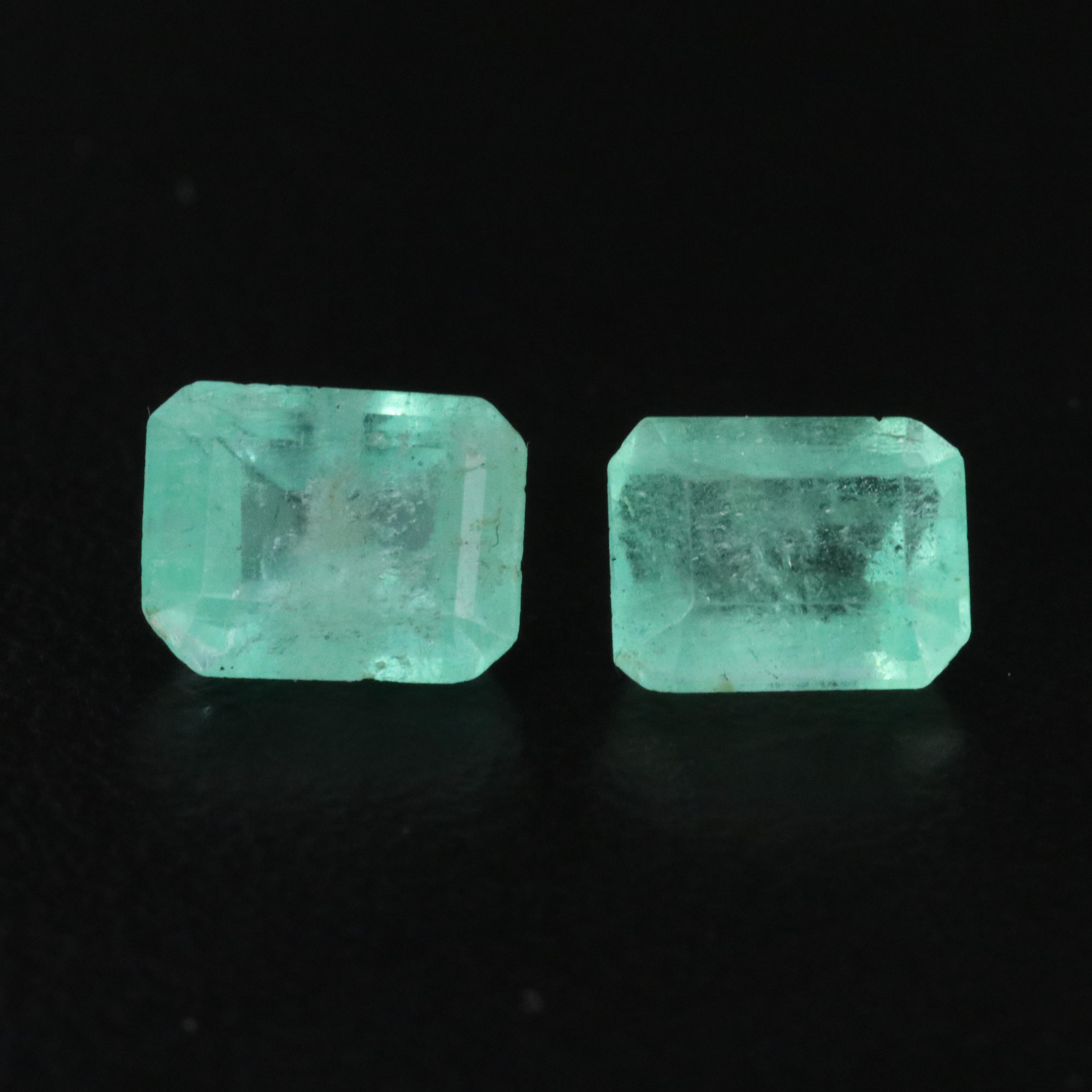 Loose 2.04 CTW Matched Pair of Emeralds