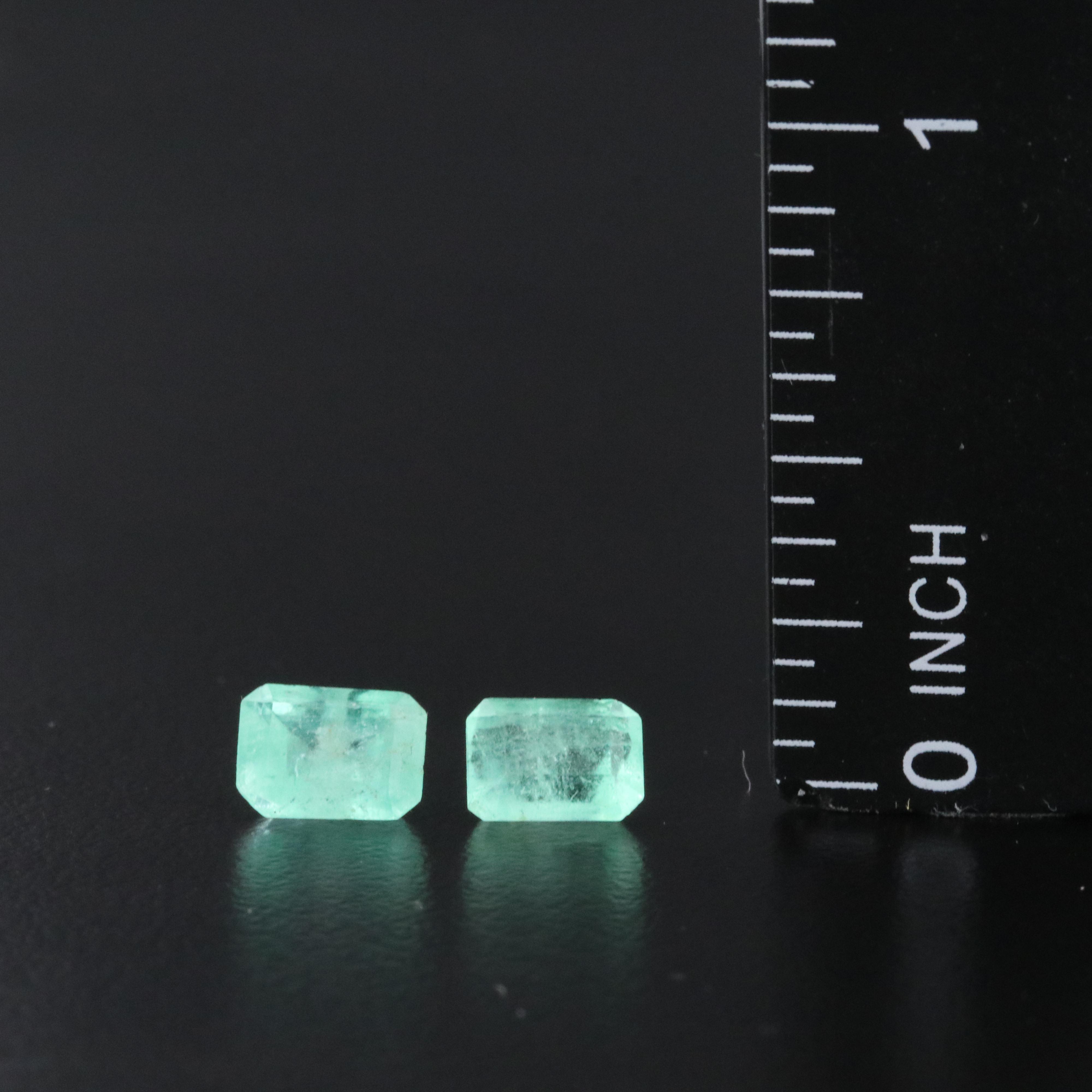 Loose 2.04 CTW Matched Pair of Emeralds