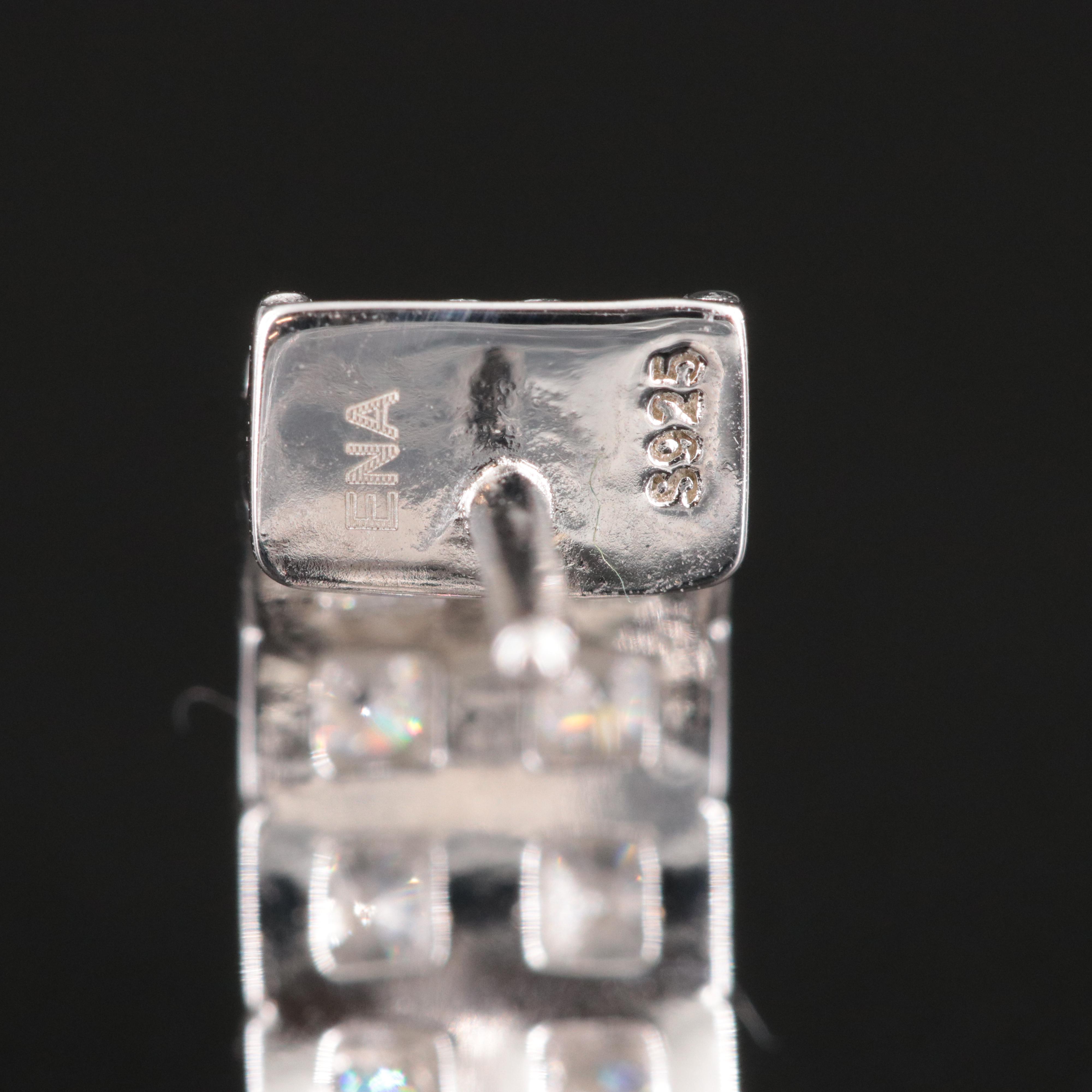 Sterling Moissanite Huggie Hoop Earrings