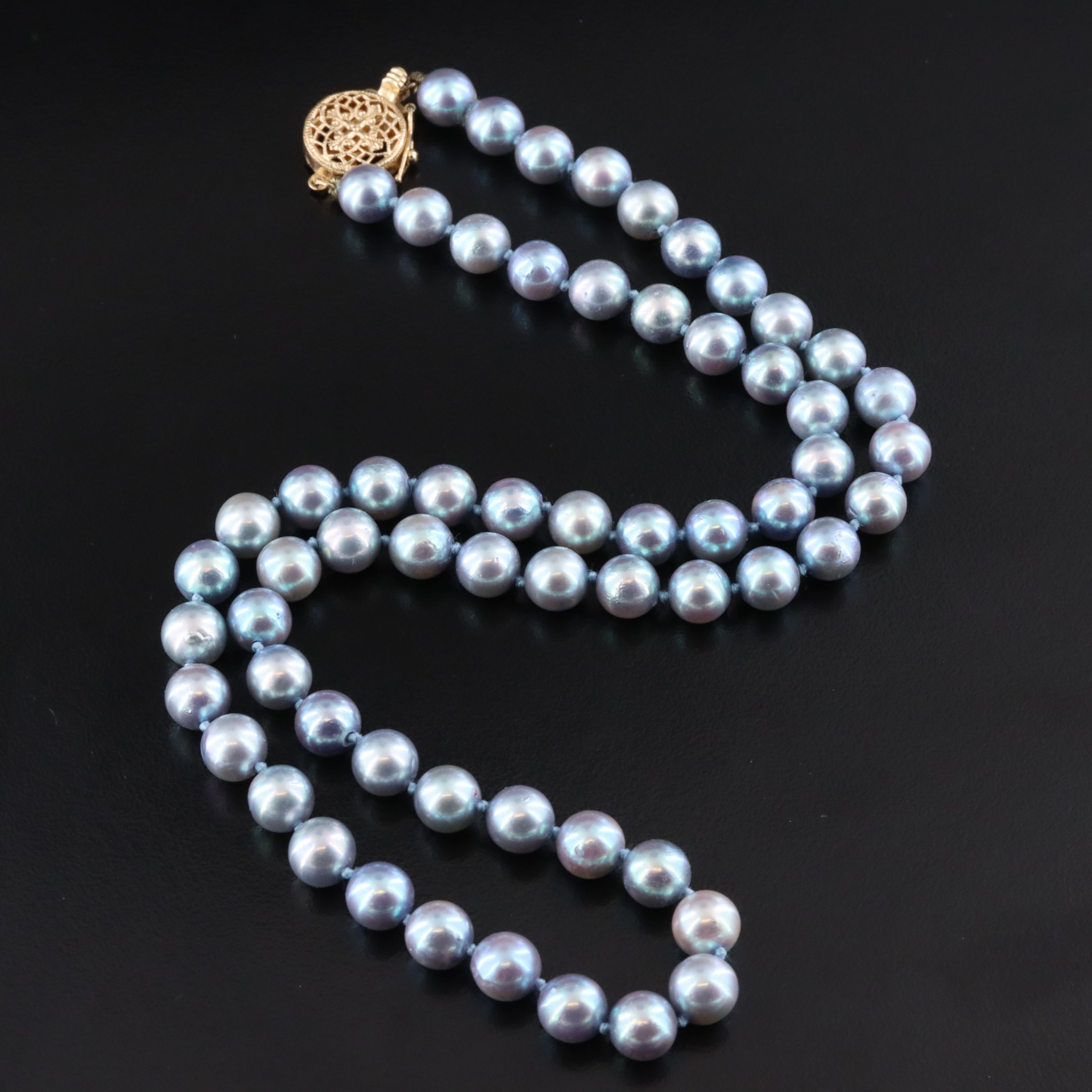 Pearl Necklace with 14K Clasp