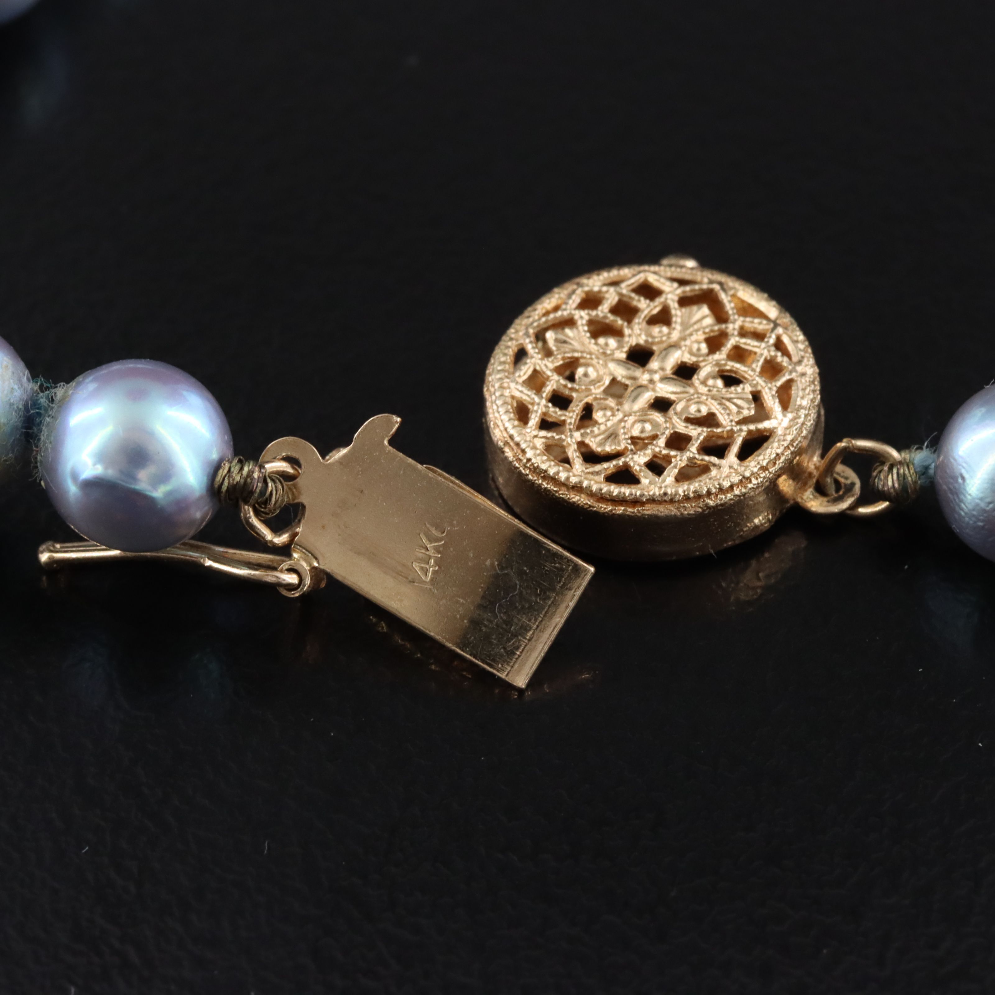 Pearl Necklace with 14K Clasp
