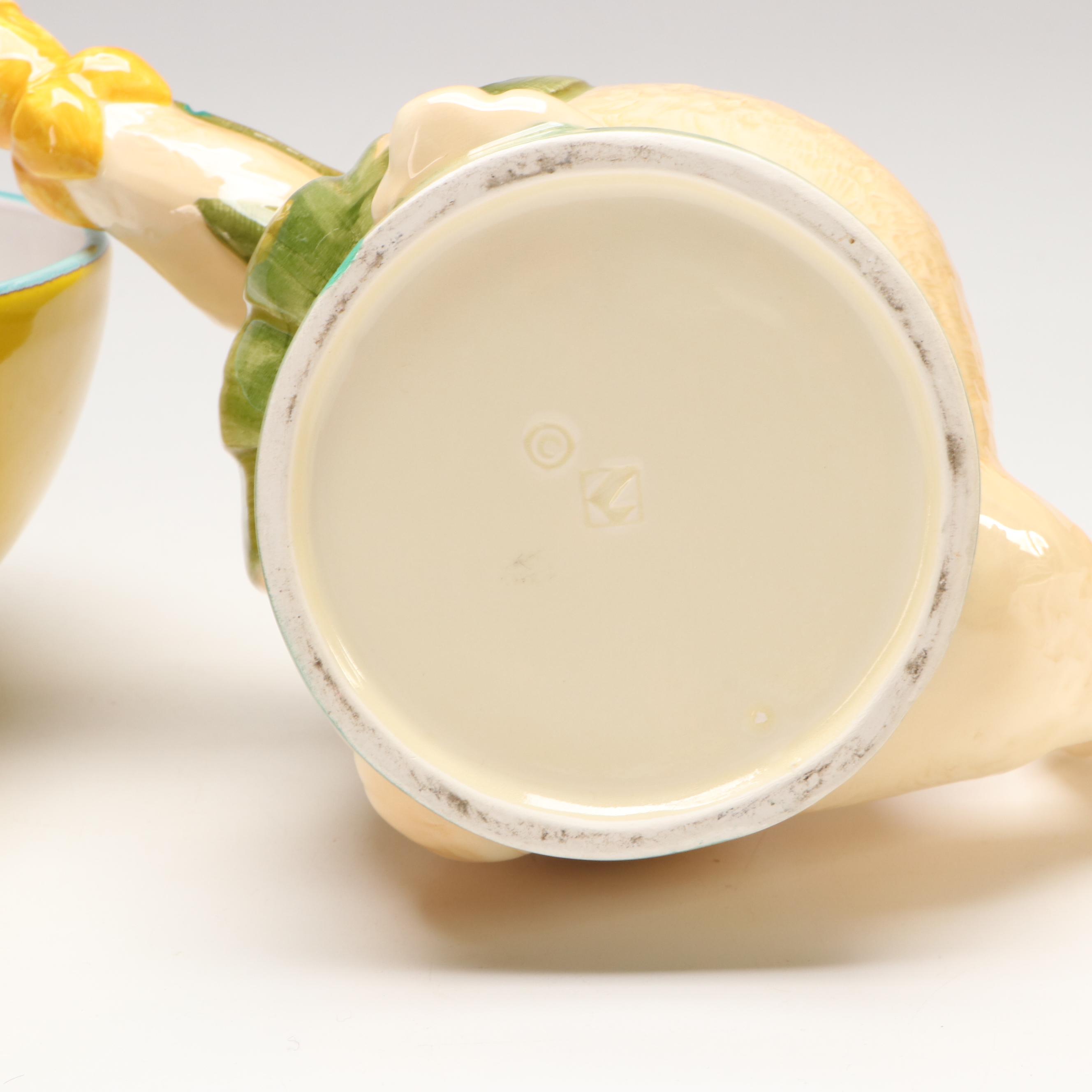 Ceramic and Glass Vegetable Sculptures with Other Serveware and Table Décor