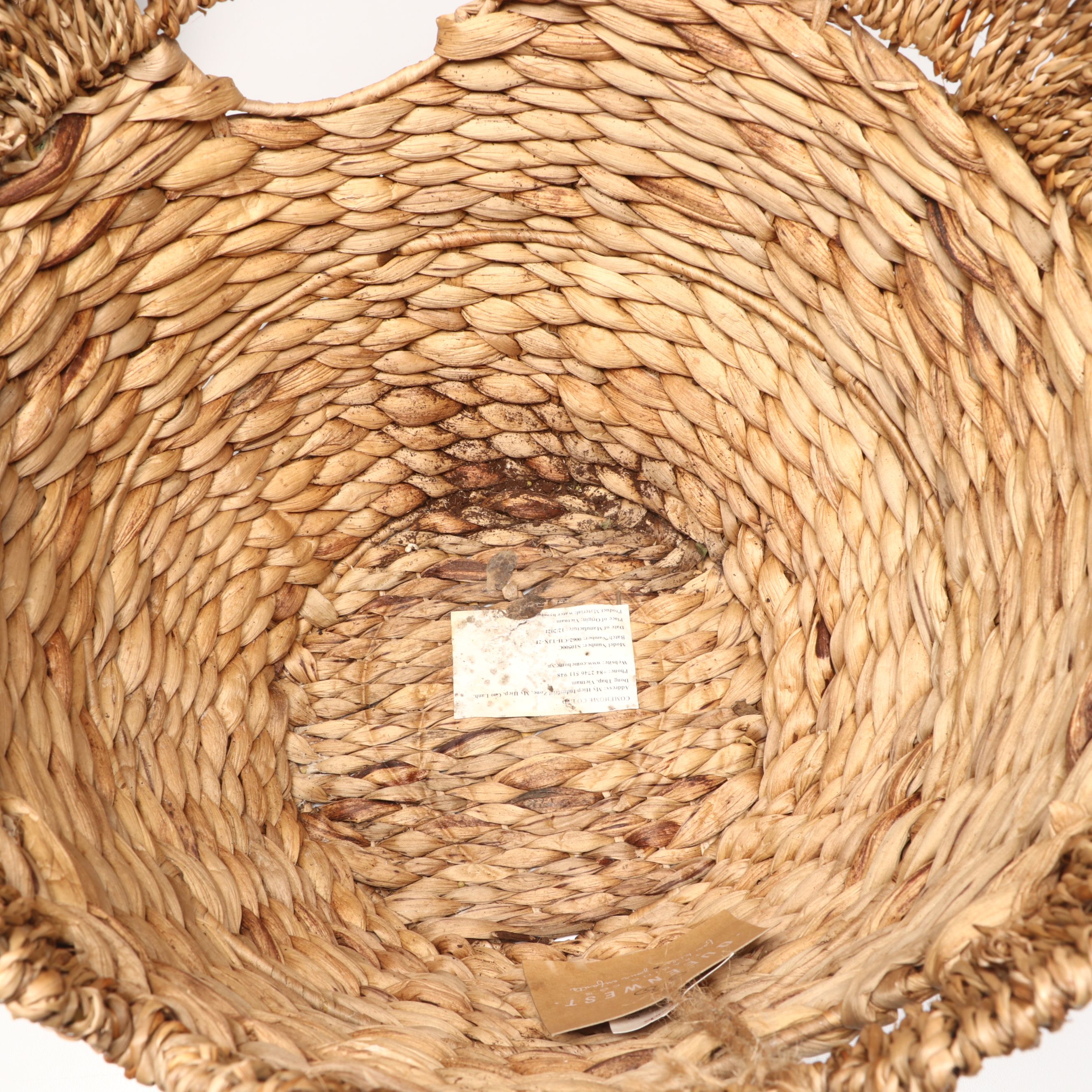 Filipino Handwoven Water Hyacinth Baskets with Other Woven Rattan Baskets