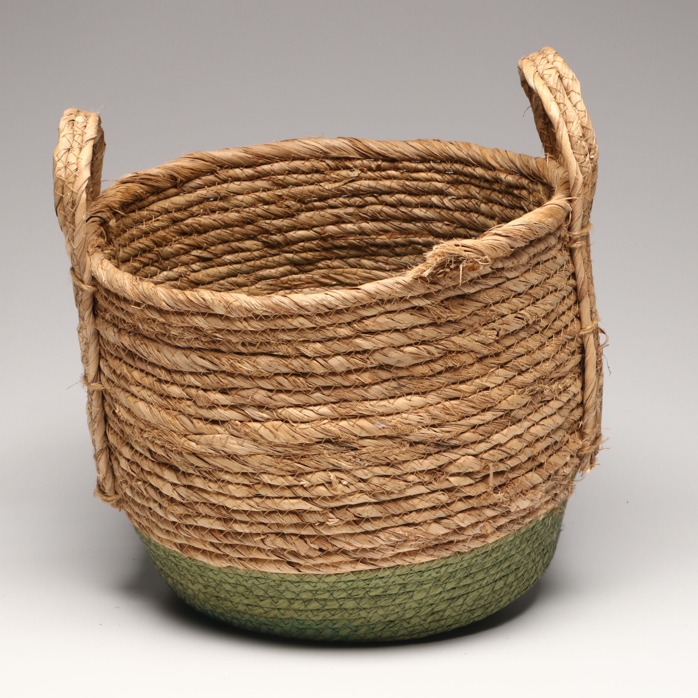 Filipino Handwoven Water Hyacinth Baskets with Other Woven Rattan Baskets