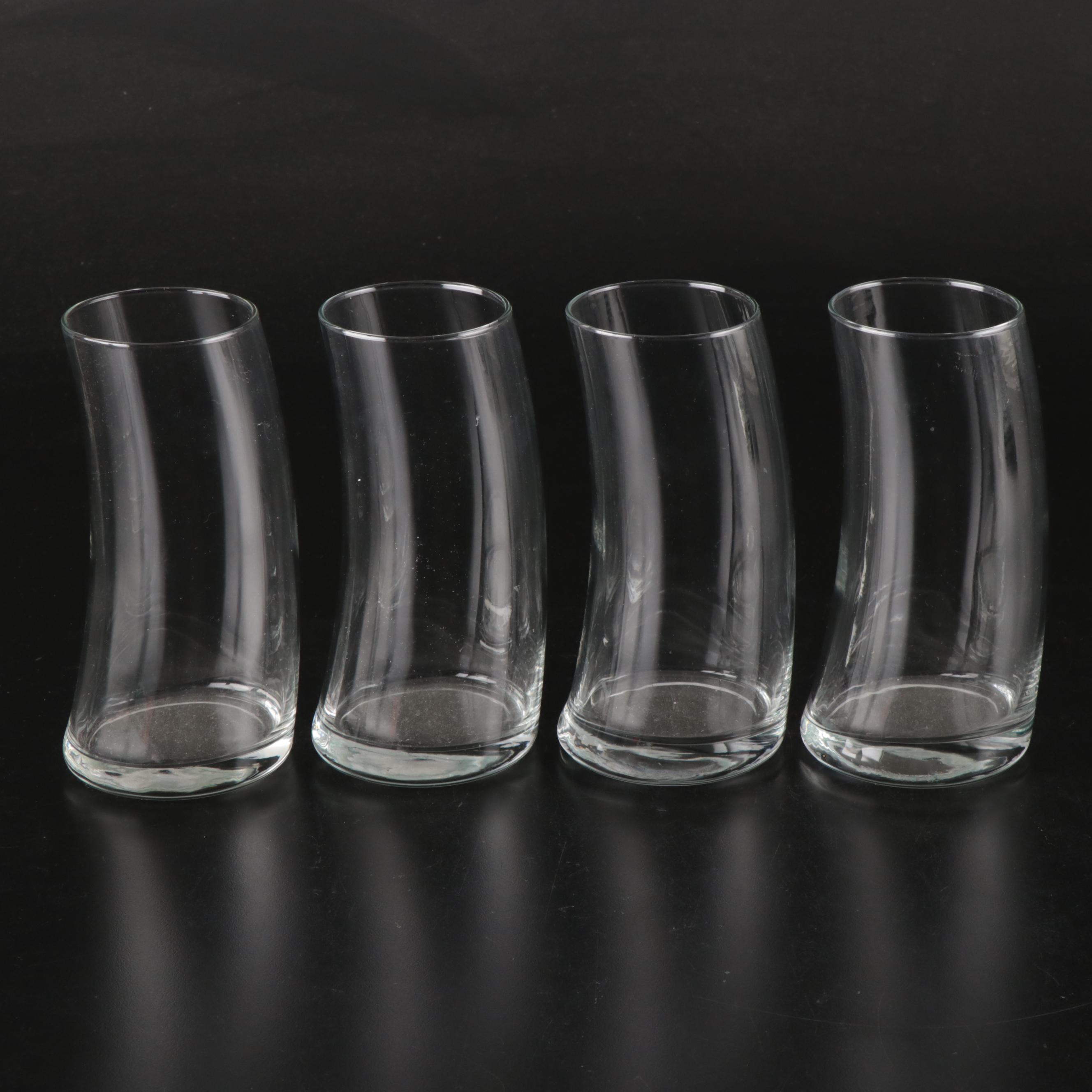 Libbey "Swerve" Glasses with Vintage Tilted Pitcher
