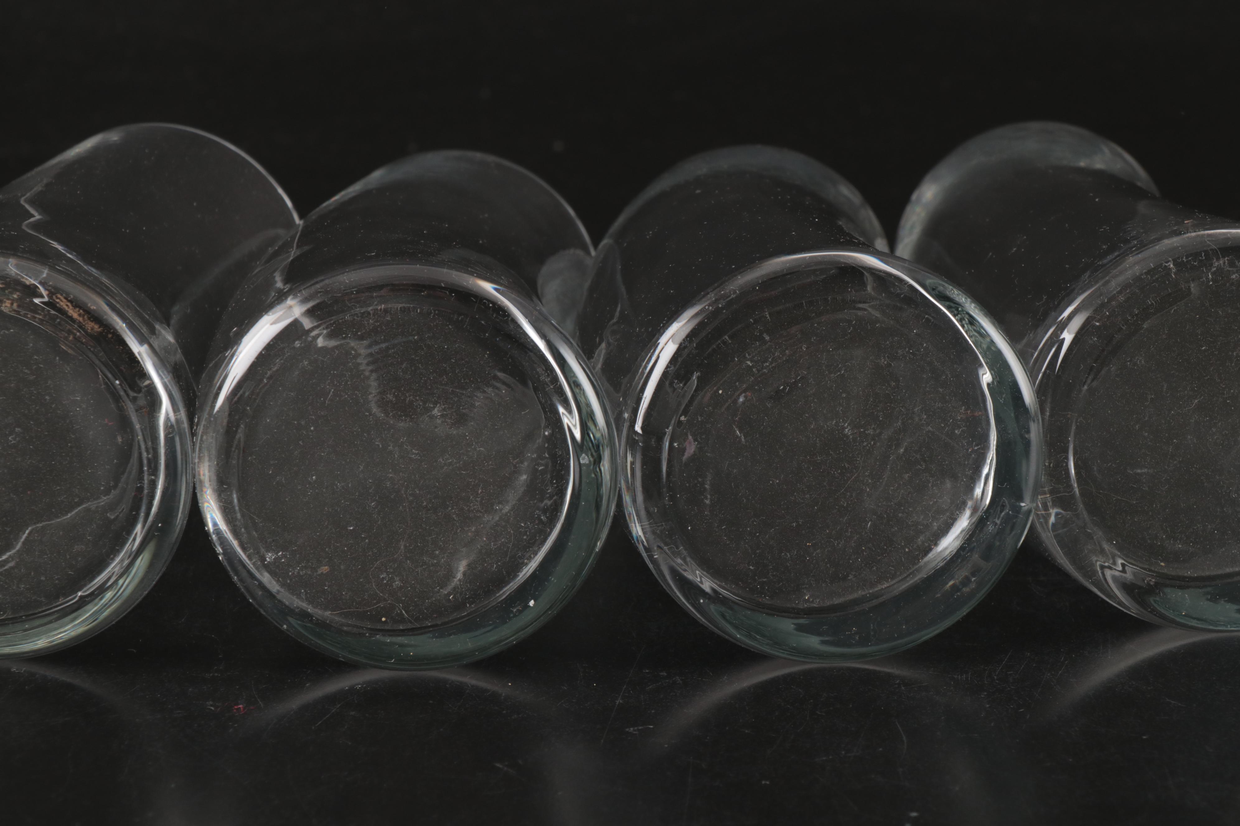 Libbey "Swerve" Glasses with Vintage Tilted Pitcher