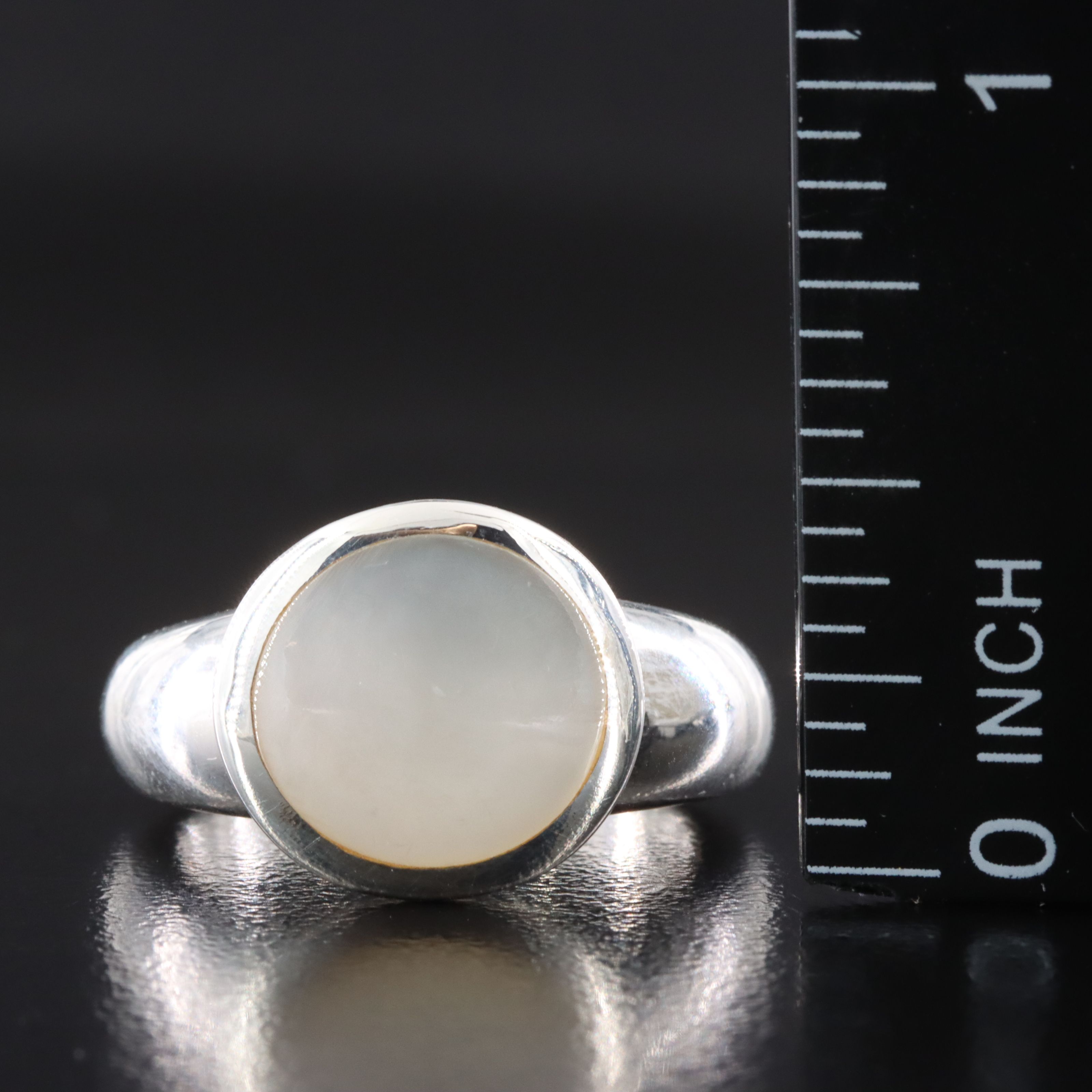 Sterling Mother-of-Pearl Ring