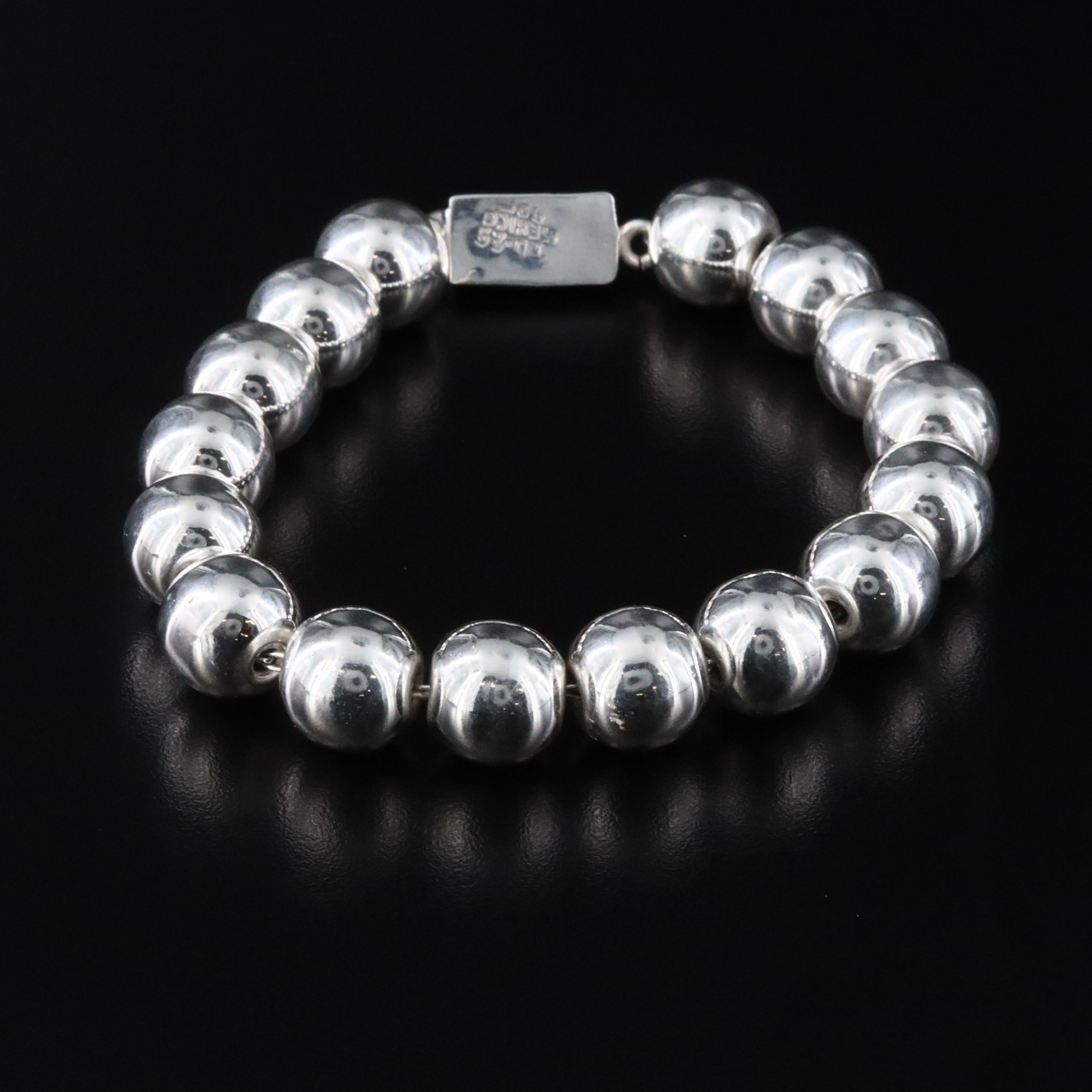 Mexican Sterling Bead Bracelet