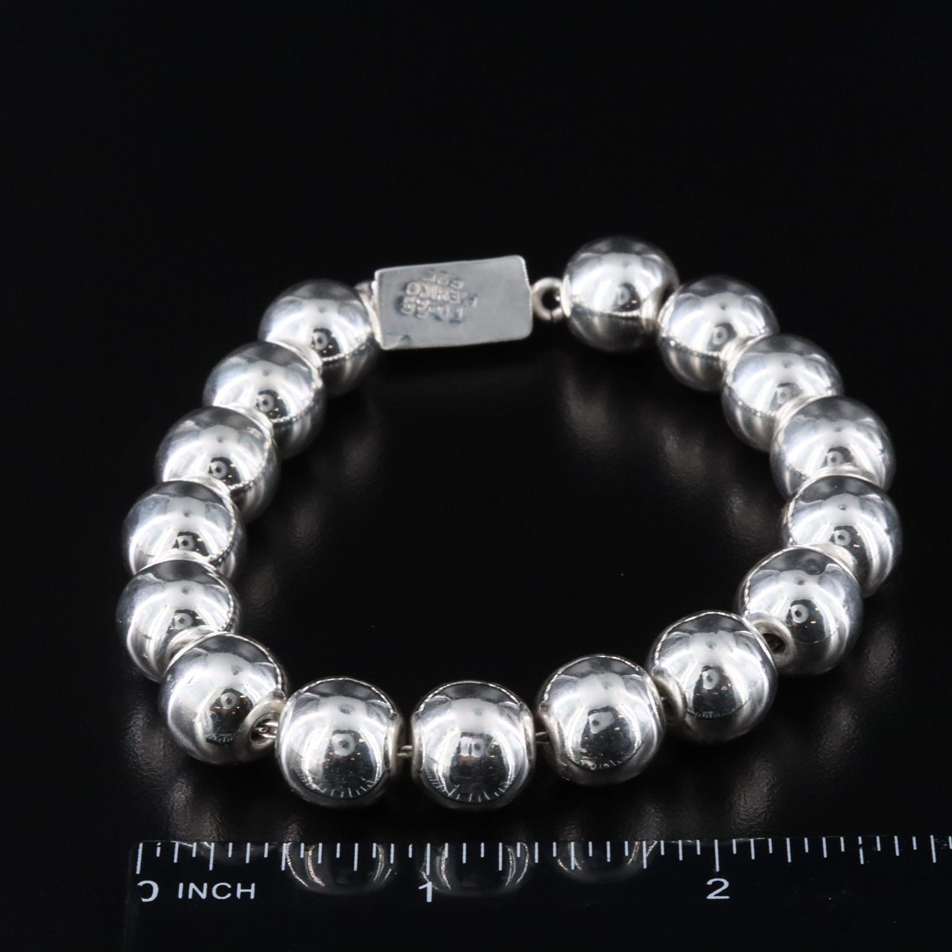 Mexican Sterling Bead Bracelet