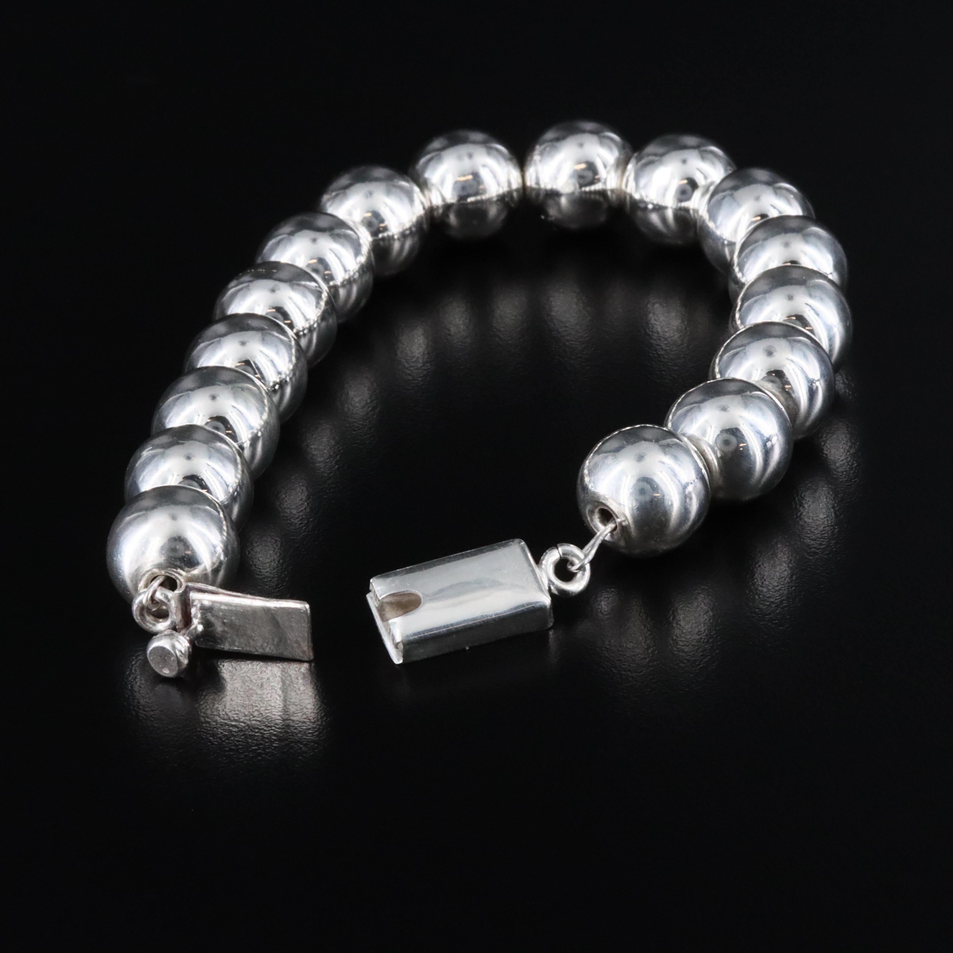 Mexican Sterling Bead Bracelet