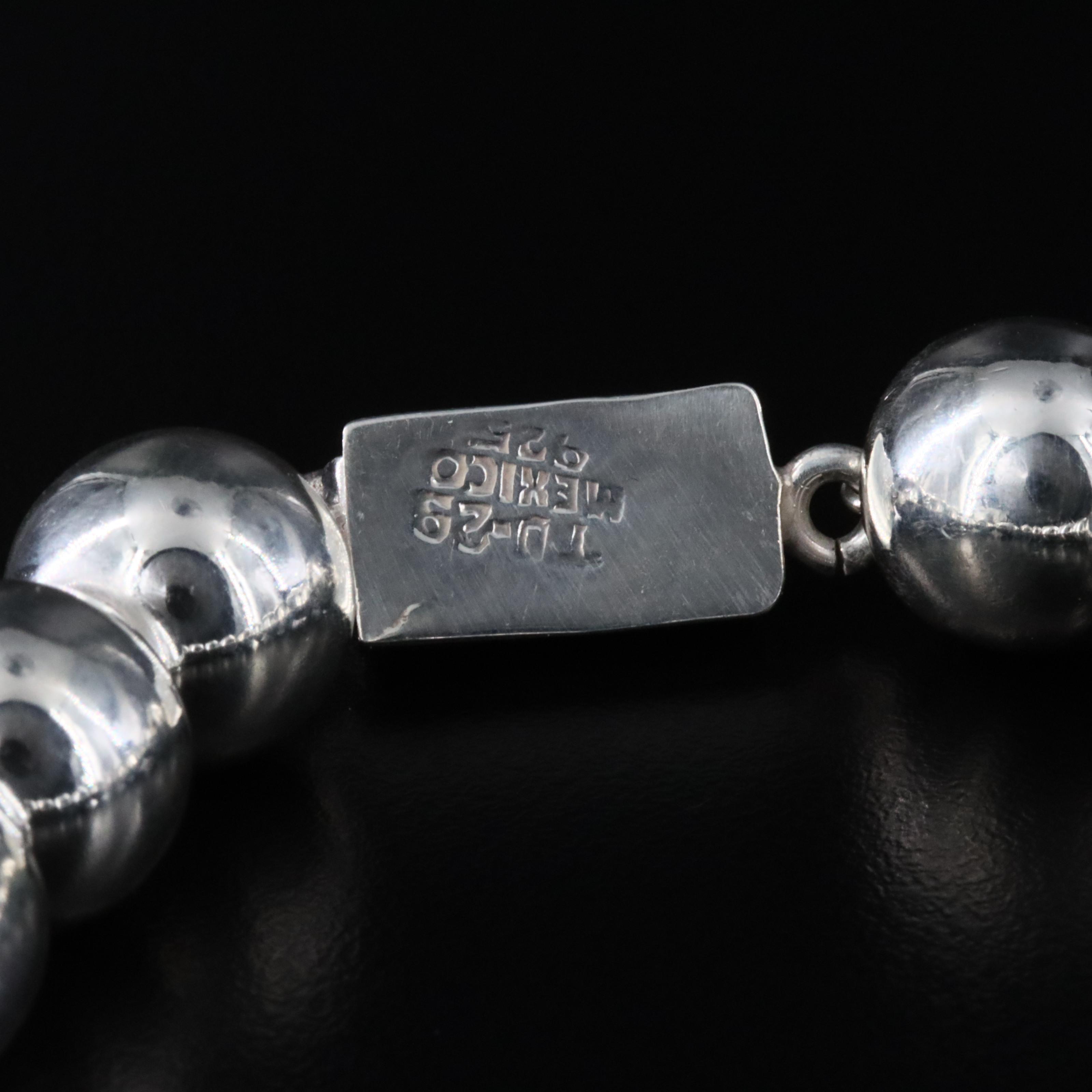 Mexican Sterling Bead Bracelet