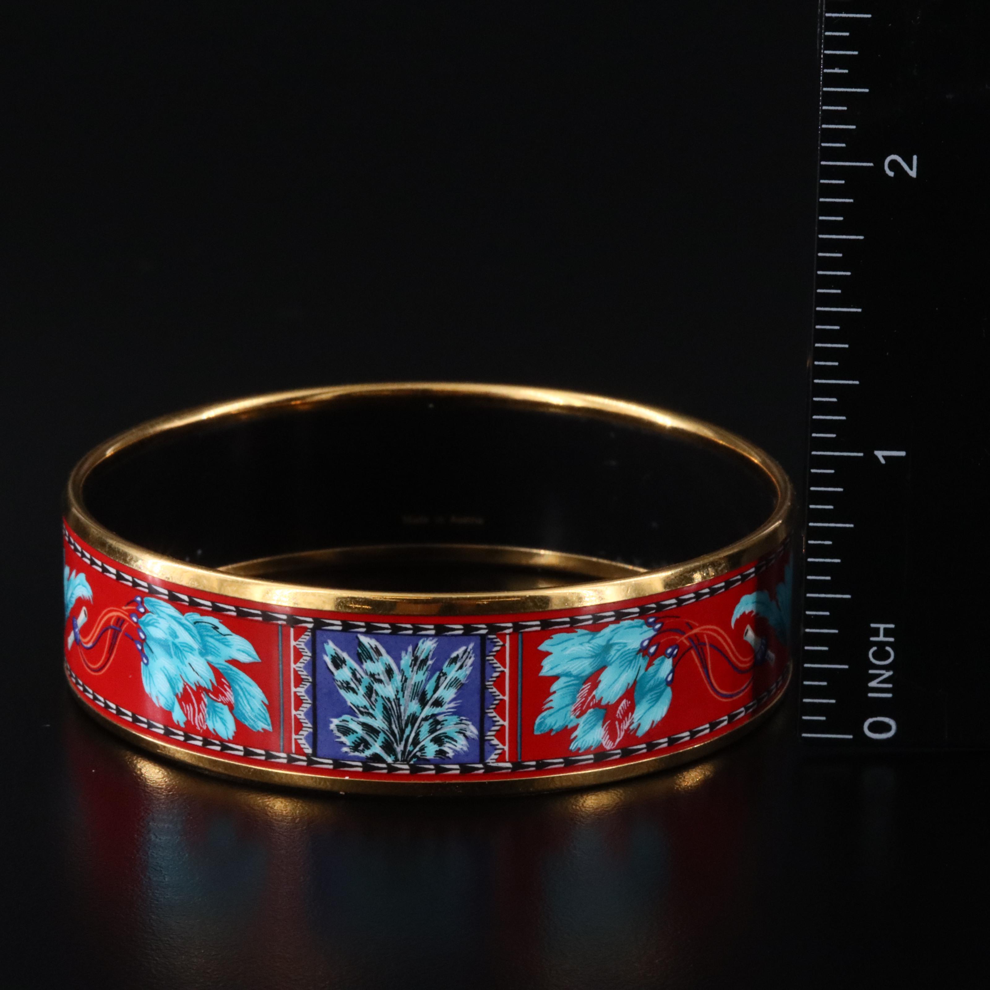 Hermès Brazil Wide Enamel Bangle