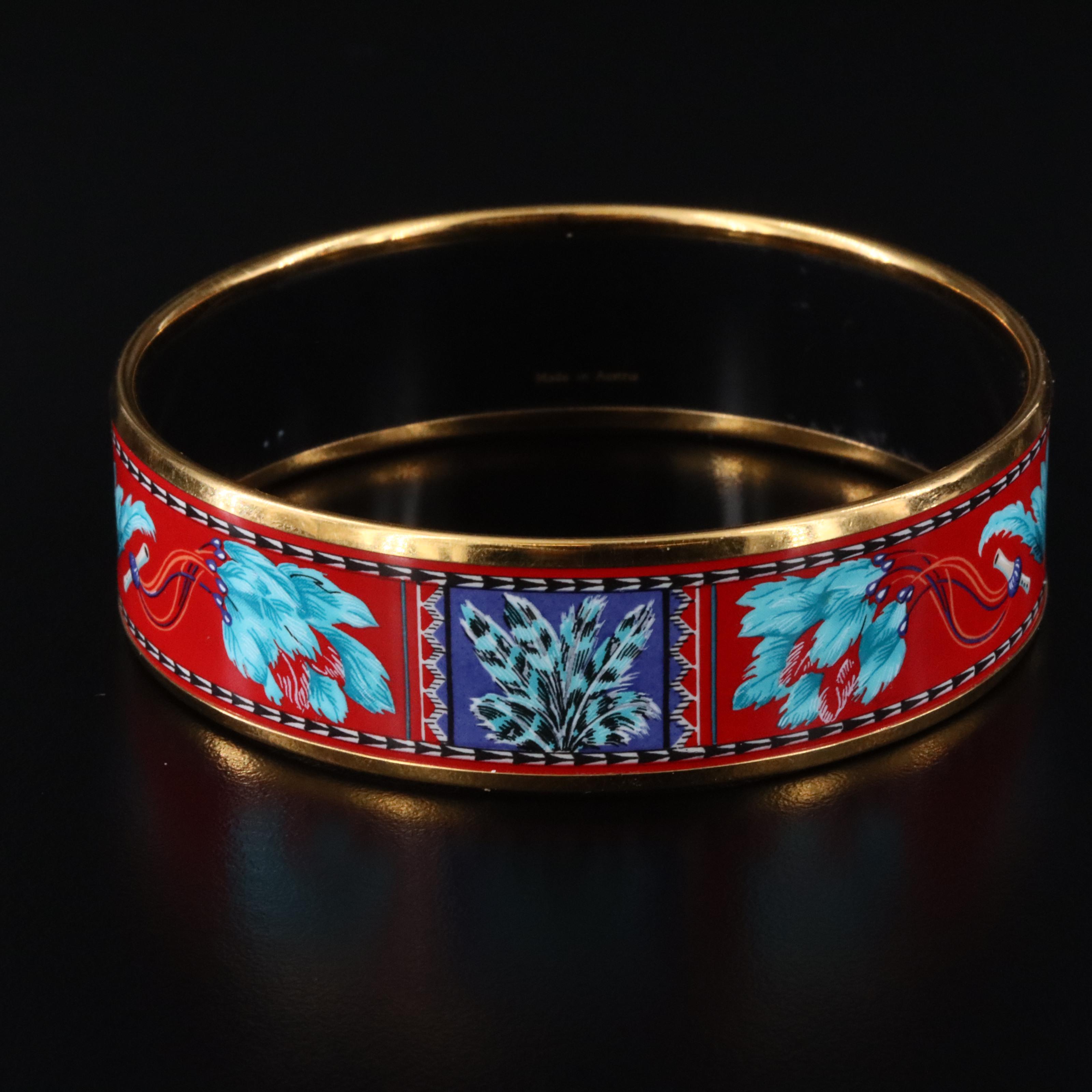 Hermès Brazil Wide Enamel Bangle