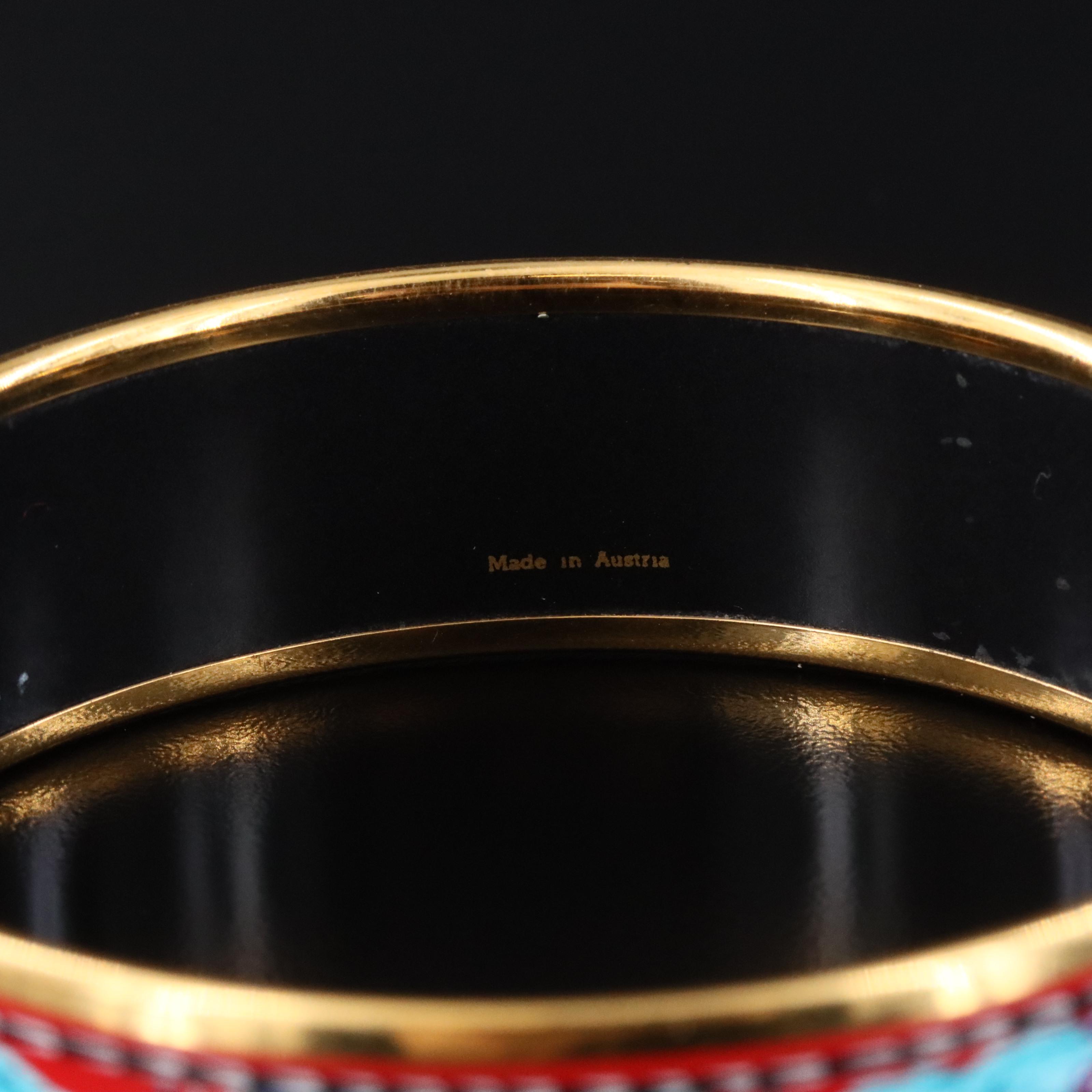 Hermès Brazil Wide Enamel Bangle