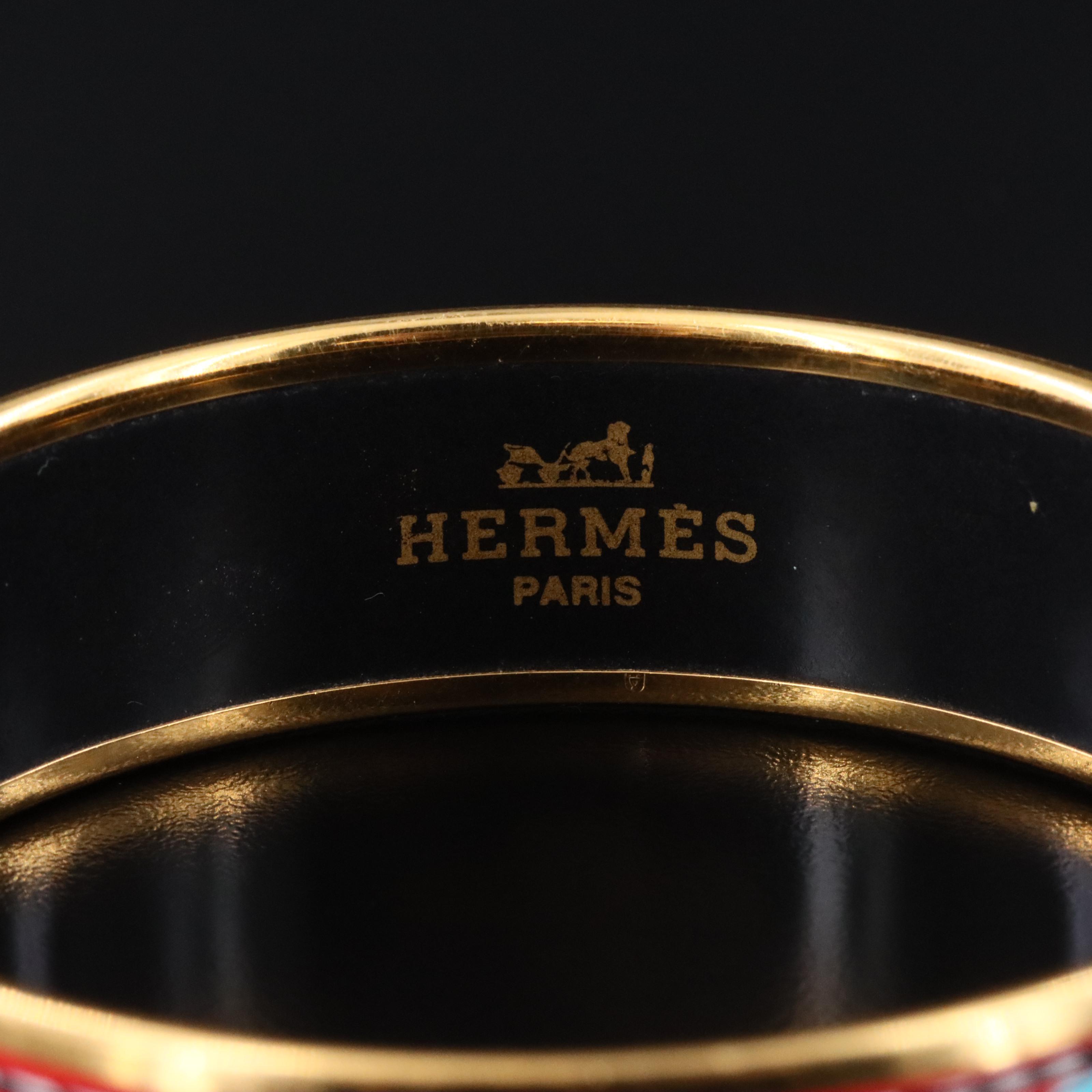 Hermès Brazil Wide Enamel Bangle