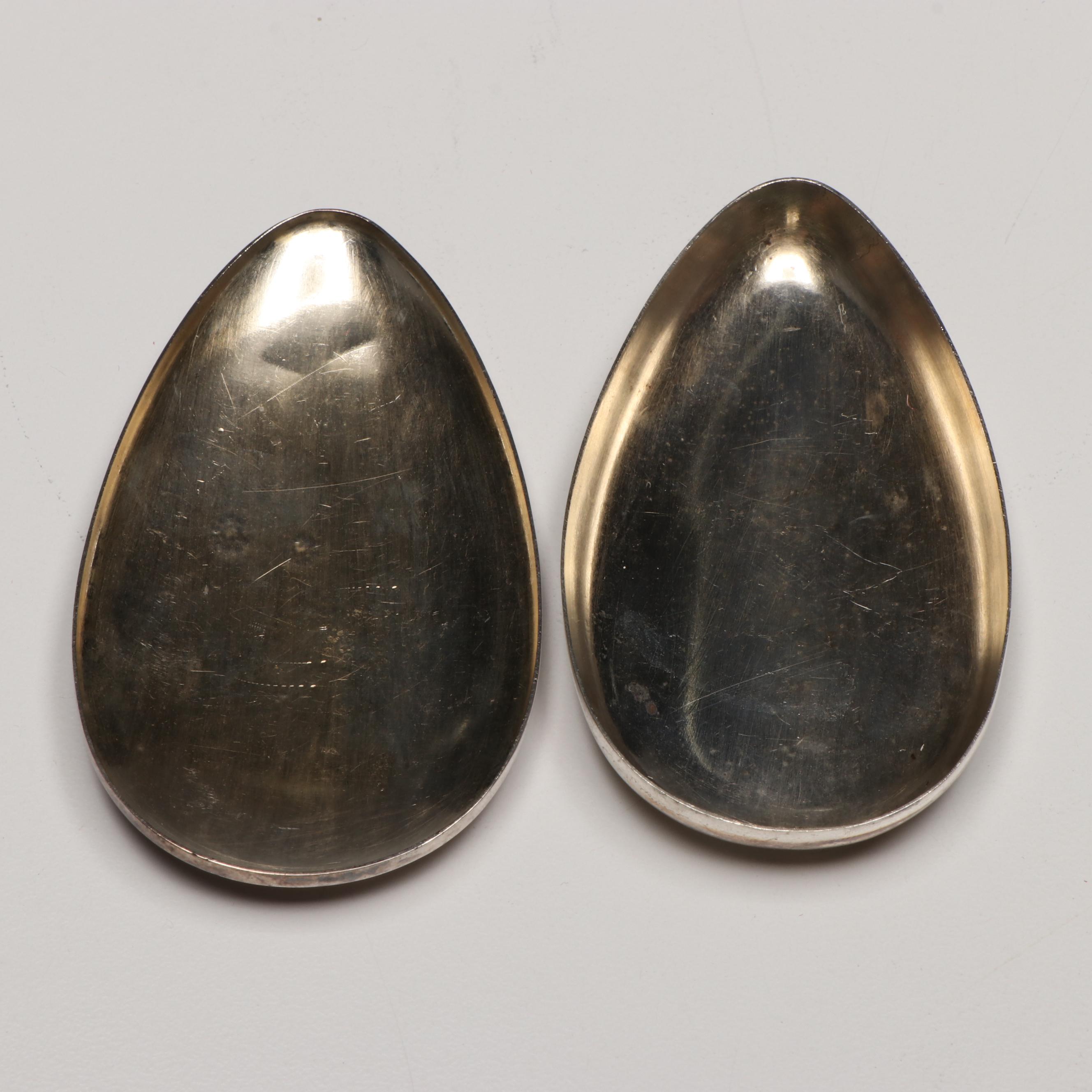 Engraved Silver Plate with Other Metal Vintage Decorative Pill Boxes