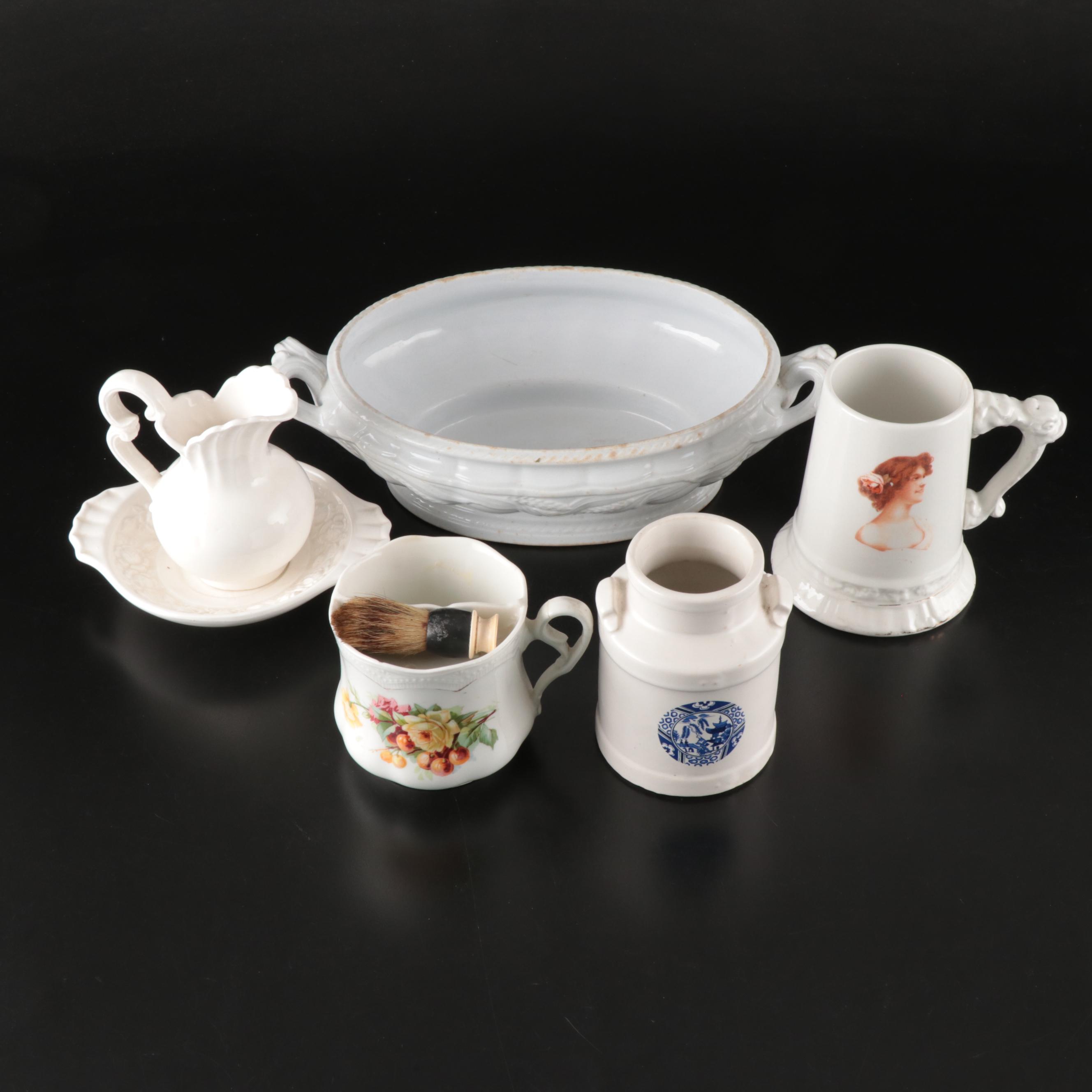 Elsmore & Forster Tureen with McCoy Jug and More Vanity Items