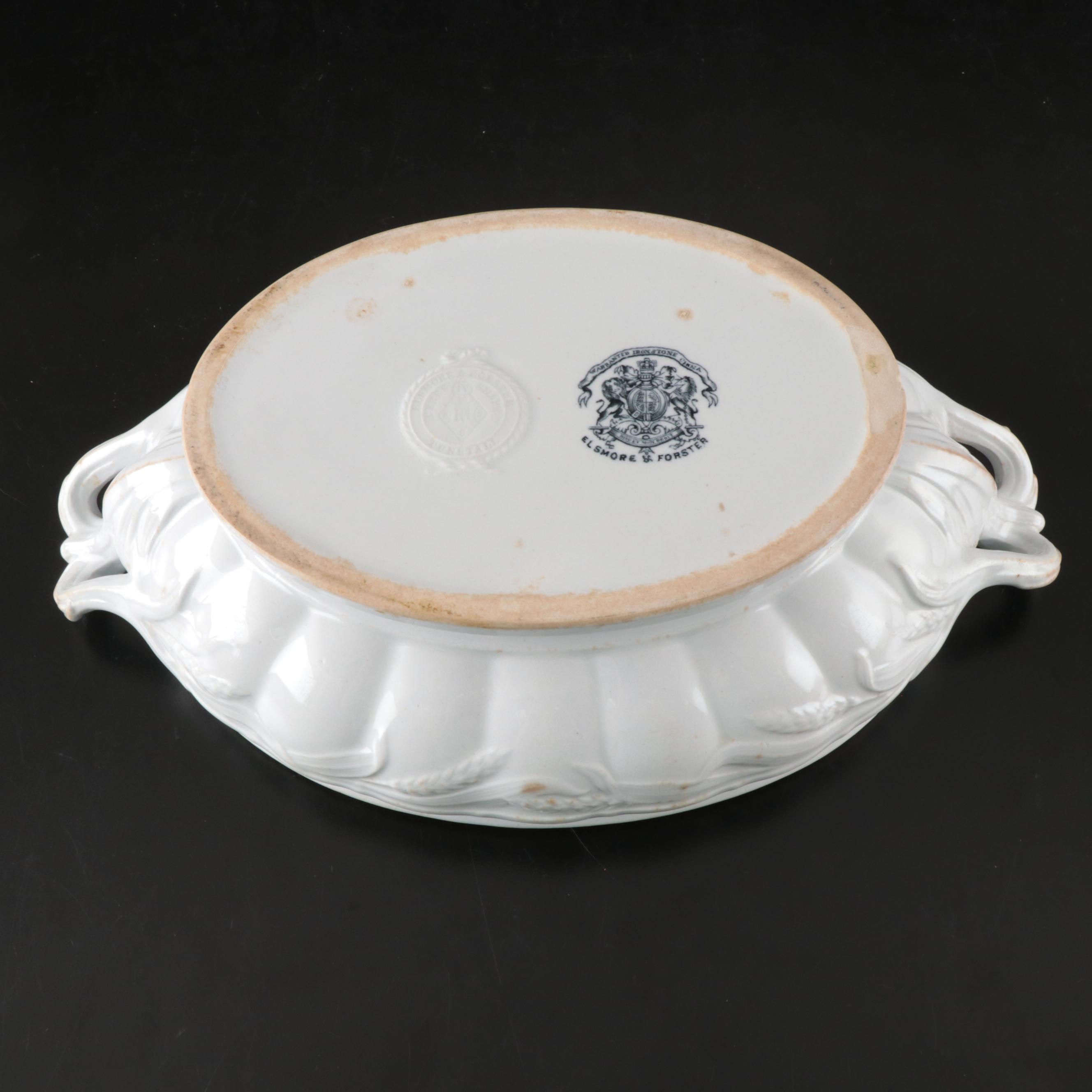 Elsmore & Forster Tureen with McCoy Jug and More Vanity Items