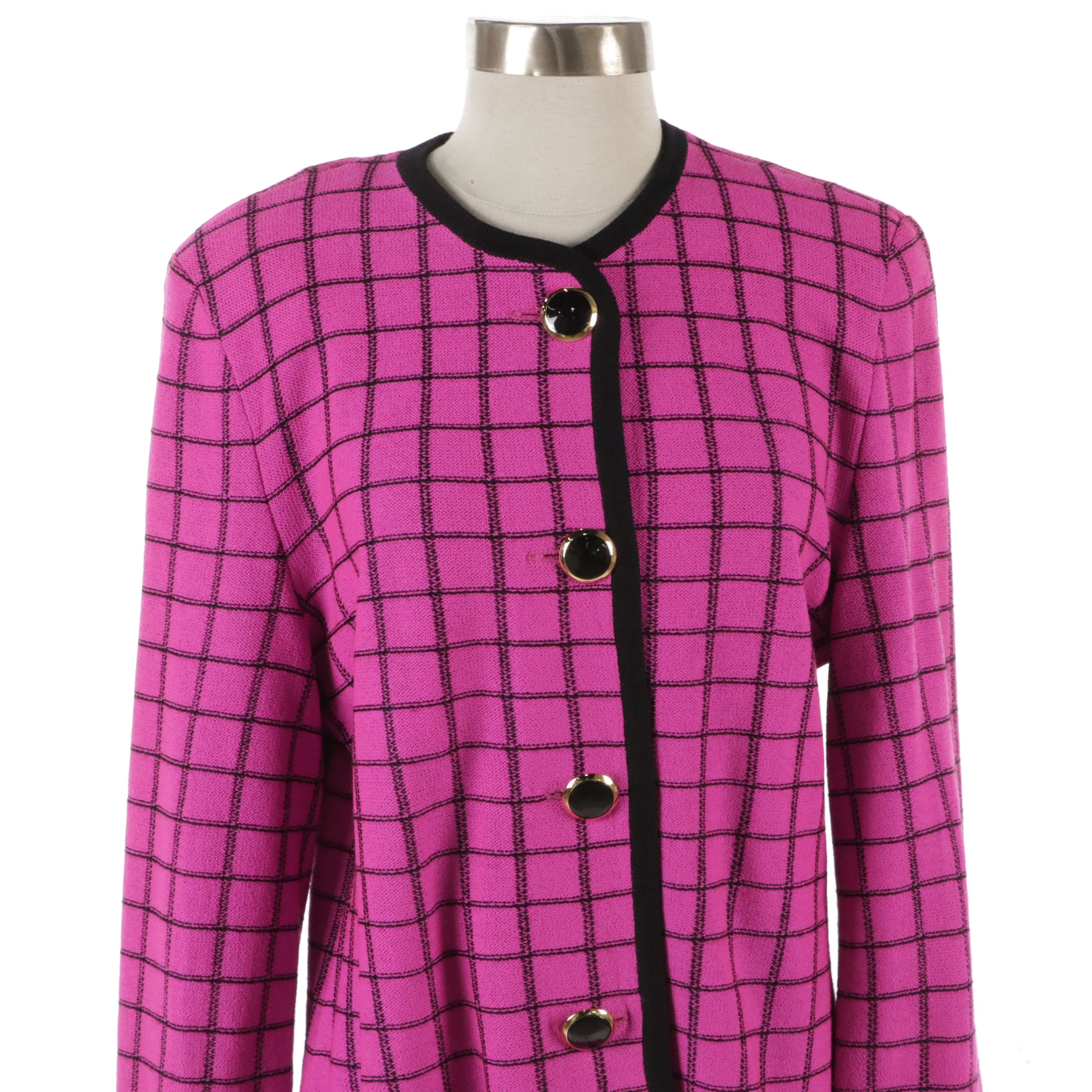 St. John Collection Single Breasted Cardigan and Button Front Jacket